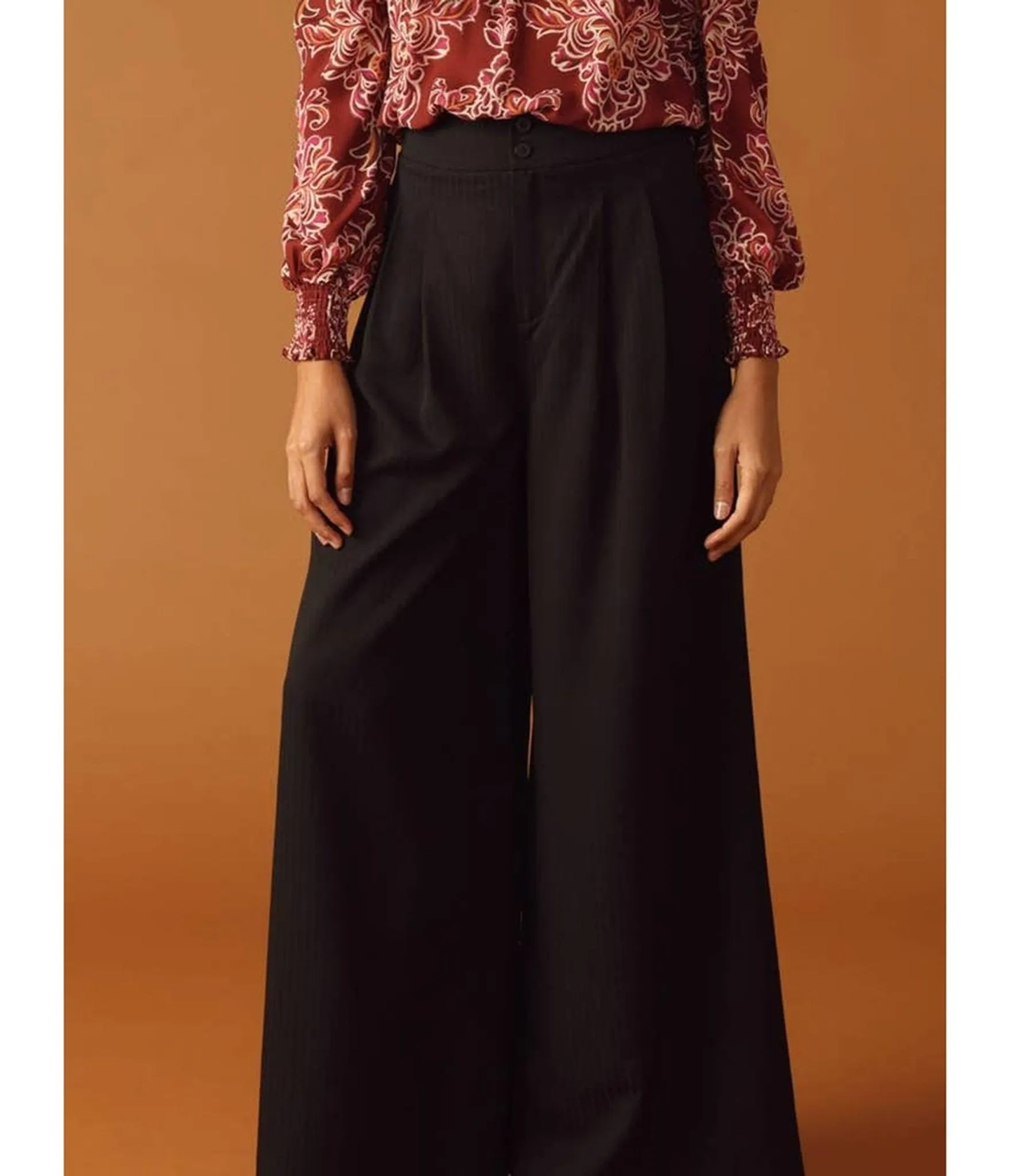 Black Wide Leg Pants sold by Unique Vintage product image thumbnail 3