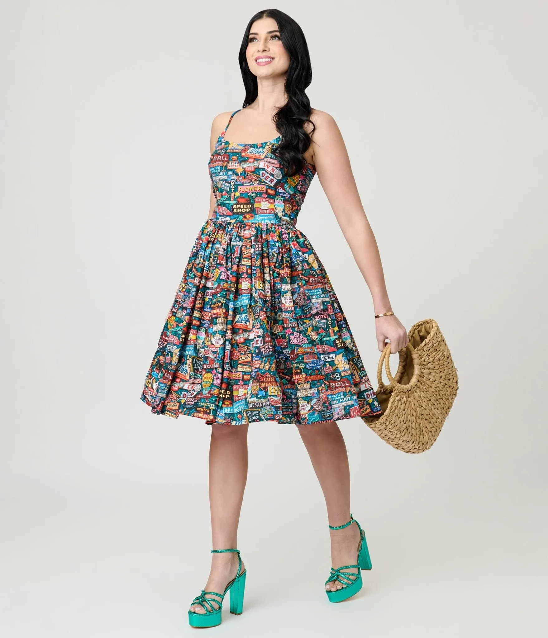 Bernie Dexter Neon Flashback Chelsea Swing Dress sold by Unique Vintage product image thumbnail 3