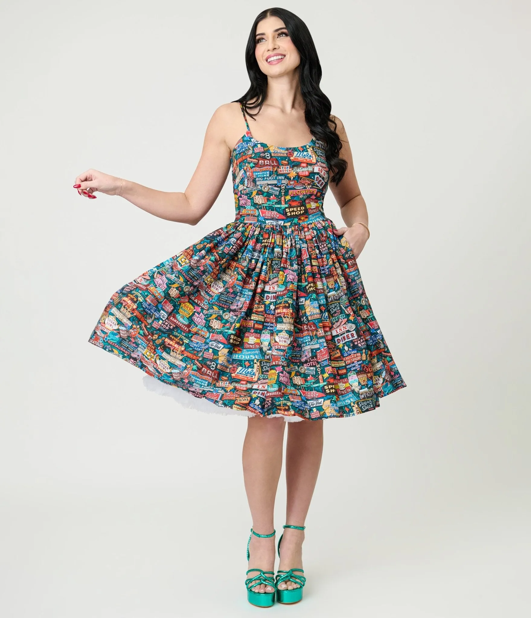 Bernie Dexter Neon Flashback Chelsea Swing Dress sold by Unique Vintage product image thumbnail 4