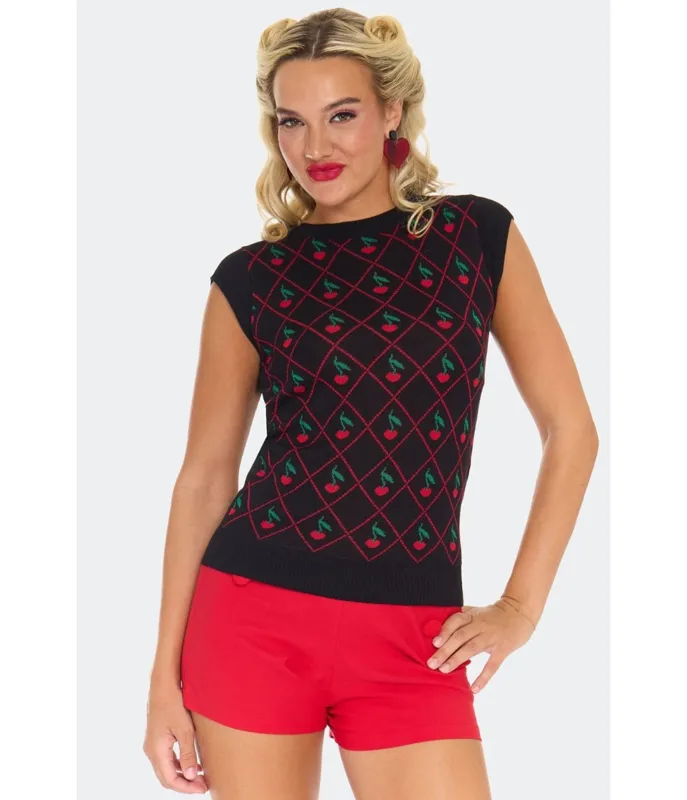 Voodoo Vixen Black Cherry Sweater sold by Unique Vintage