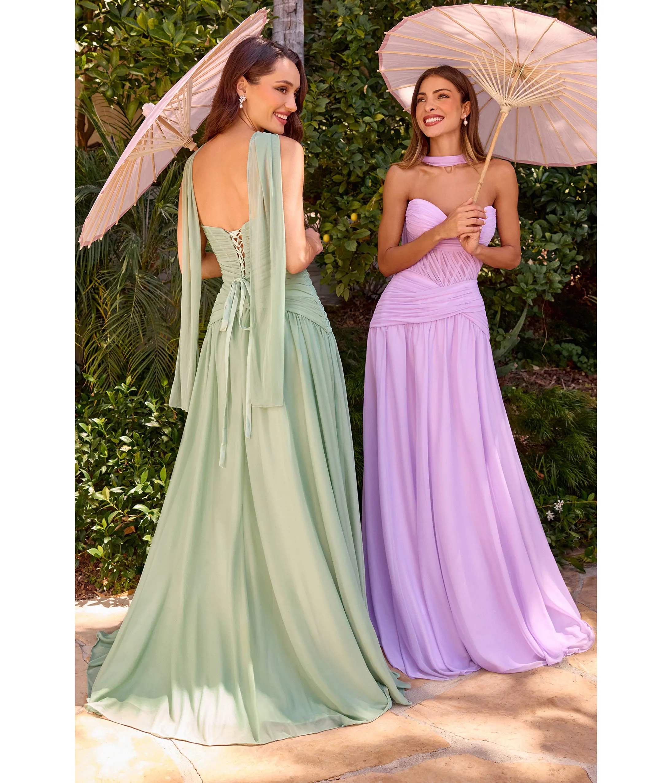 LaDivine by Cinderella Divine Lavender Sweetheart Neckline Evening Dress with Flowing Skirt sold by Unique Vintage product image thumbnail 2