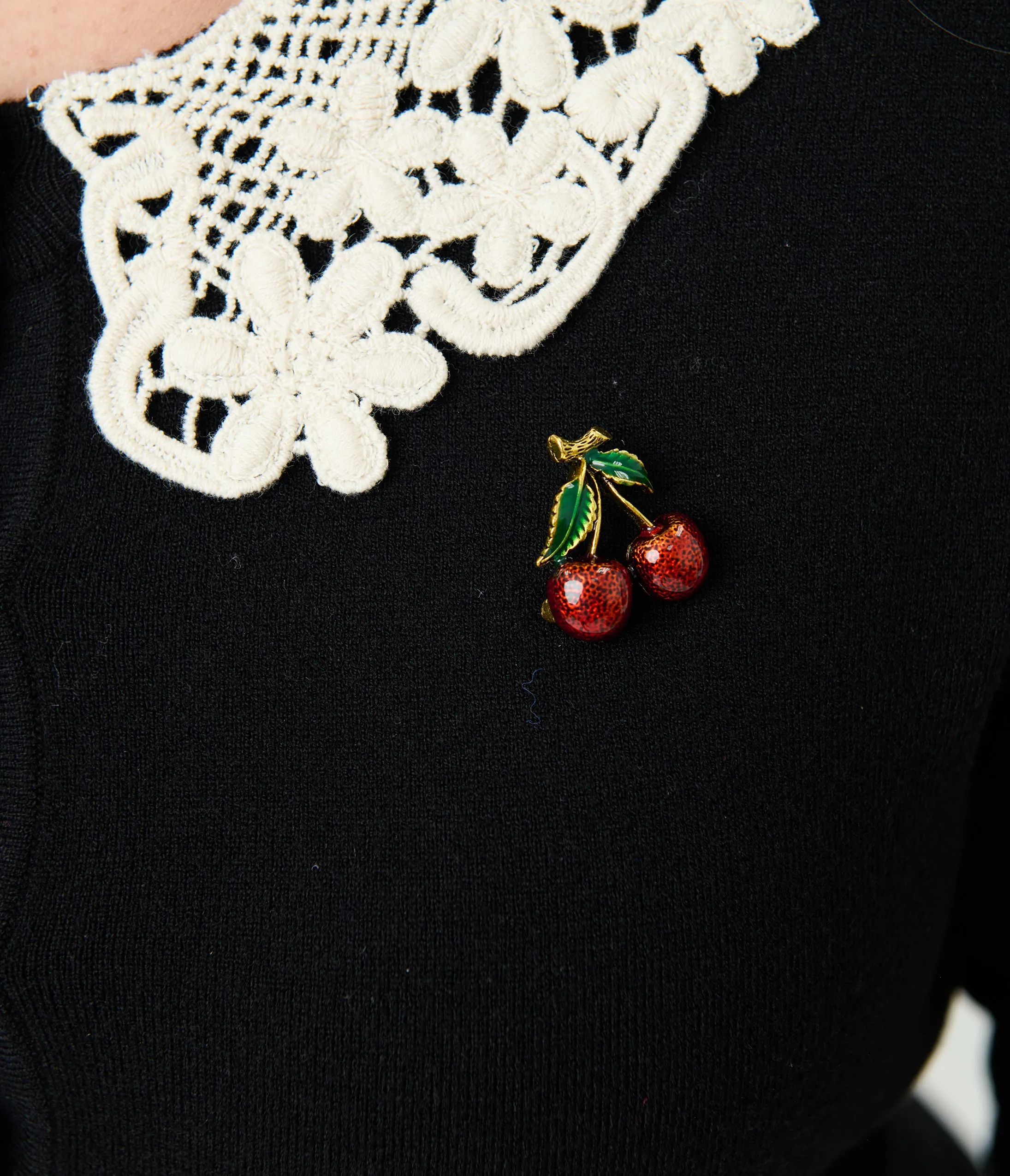 Unique Vintage Plus Size Black & Cherry Pin Bookworm Cardigan sold by Unique Vintage product image thumbnail 5