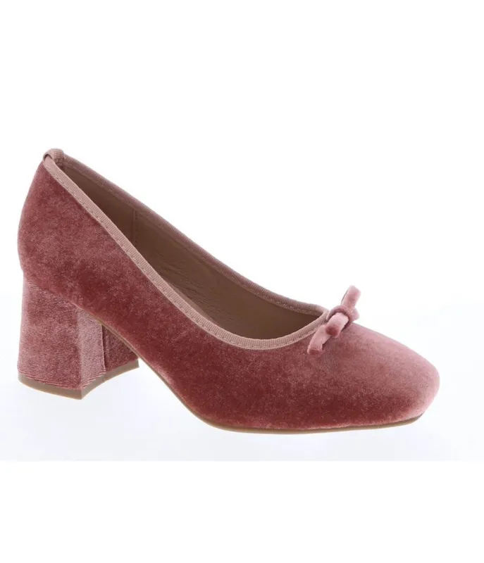 Mauve Velvet Heels made by Unique Vintage