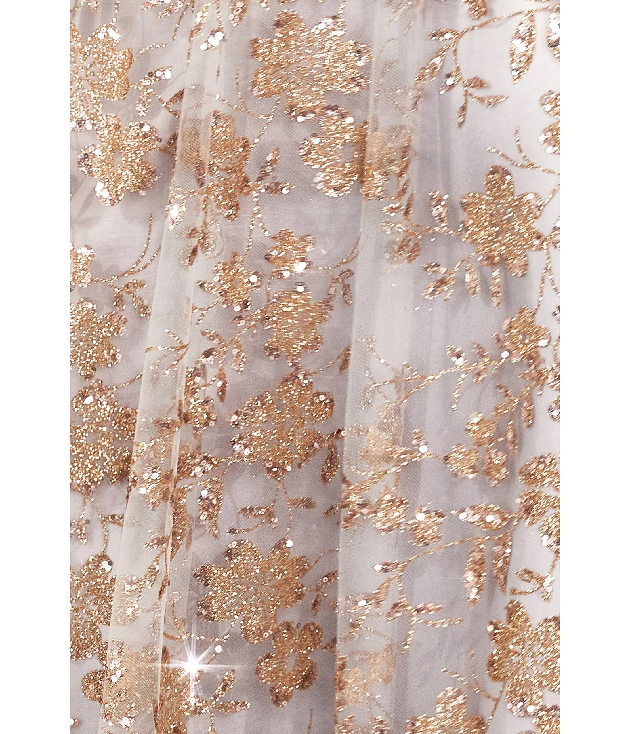 LaDivine by Cinderella Divine Gold Mist Illusion Plunging V-Neck Garden Wedding Gown sold by Unique Vintage product image thumbnail 3