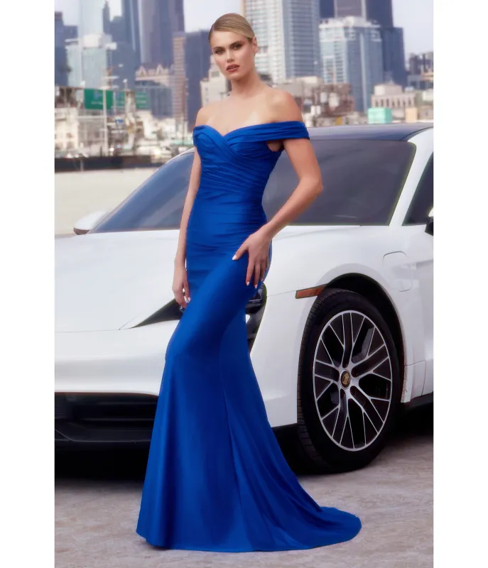 LaDivine by Cinderella Divine Royal Ruched Sweetheart Neck Bridesmaid Gown made by Unique Vintage
