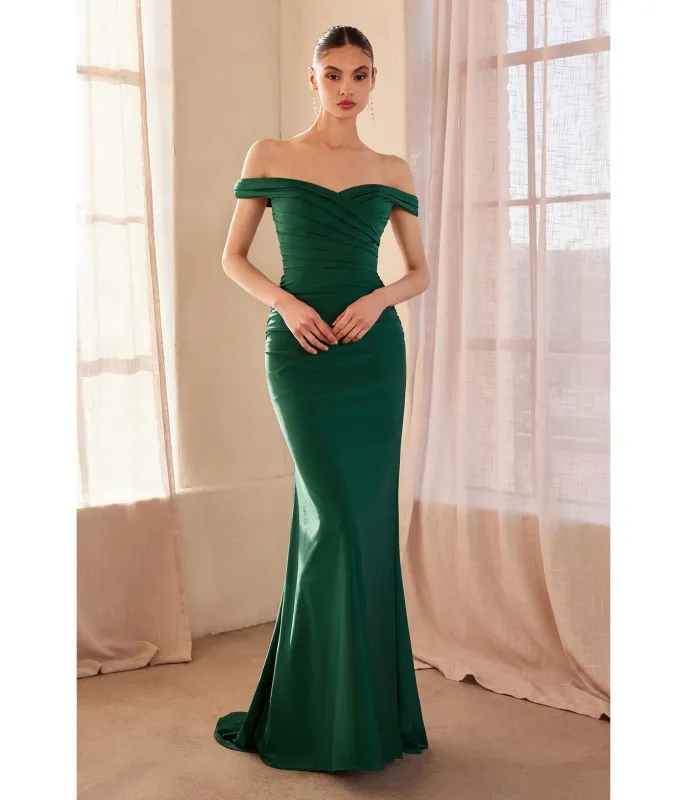 LaDivine by Cinderella Divine Emerald Ruched Sweetheart Neck Bridesmaid Gown sold by Unique Vintage