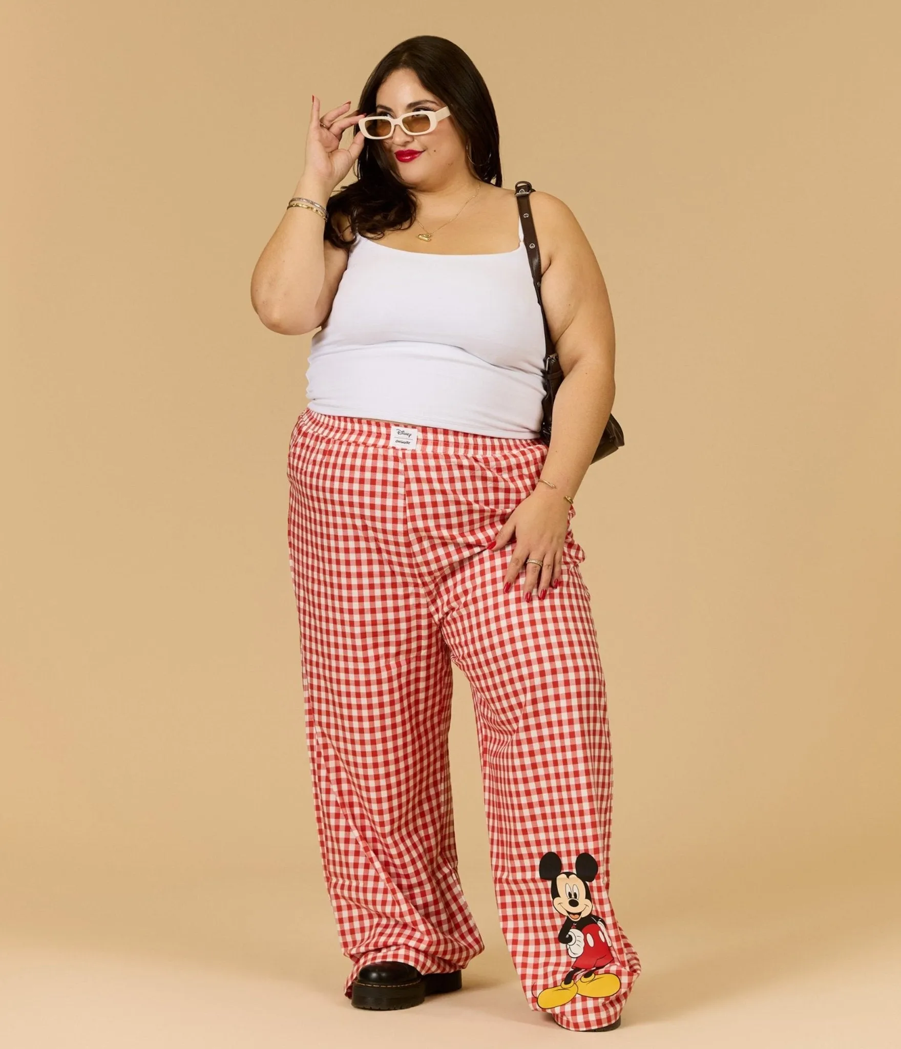 Cakeworthy Red Gingham Mickey Mouse Lounge Pants sold by Unique Vintage product image thumbnail 3