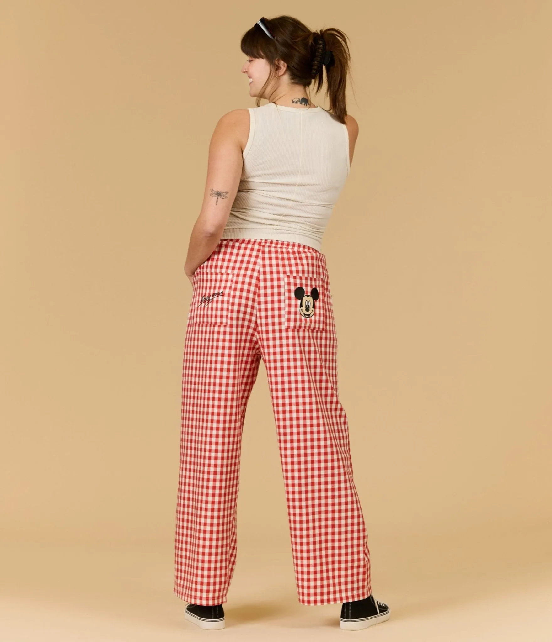 Cakeworthy Red Gingham Mickey Mouse Lounge Pants sold by Unique Vintage product image thumbnail 5