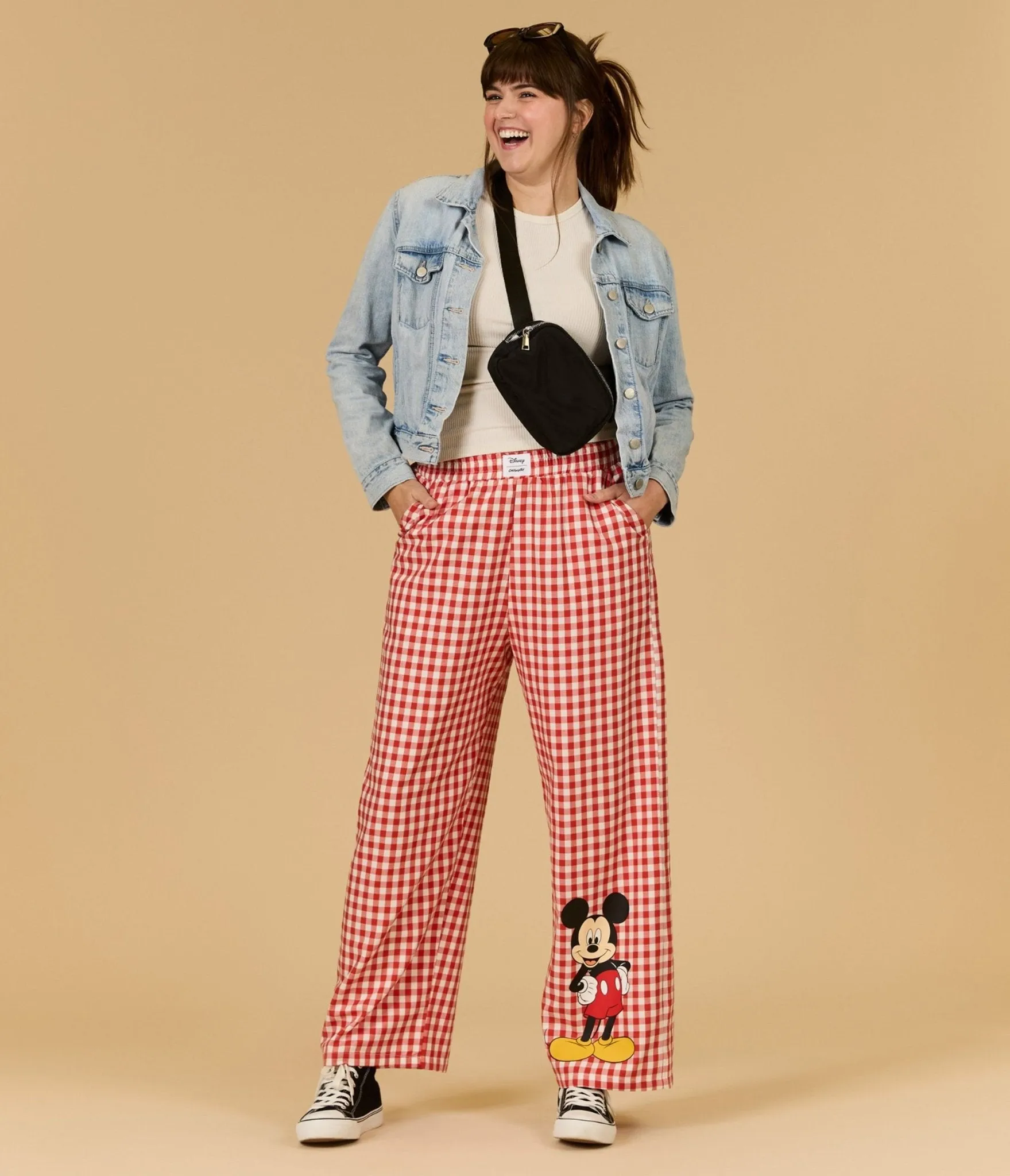 Cakeworthy Red Gingham Mickey Mouse Lounge Pants sold by Unique Vintage product image thumbnail 2