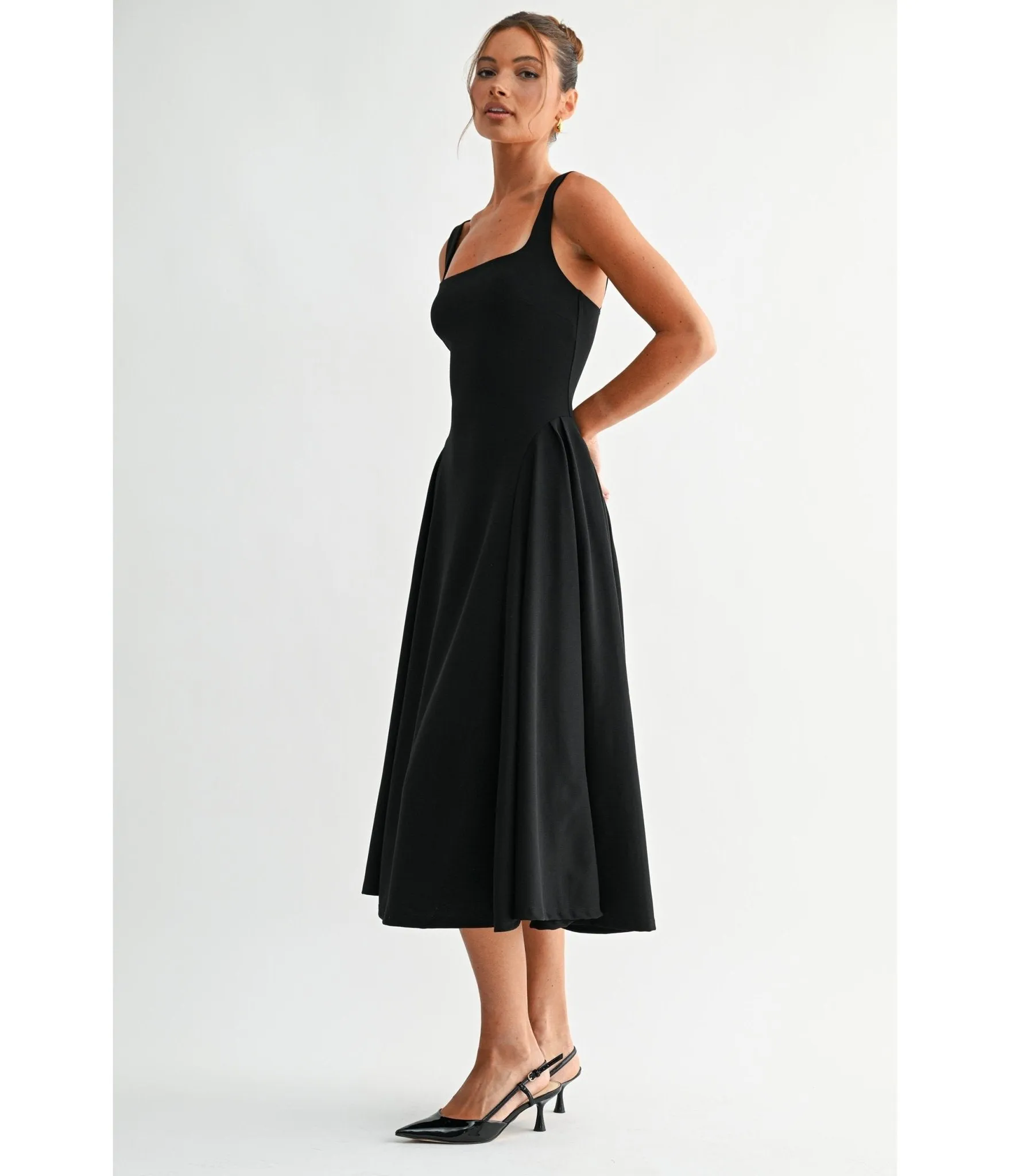 Black Lyra Muse Midi Dress sold by Unique Vintage product image thumbnail 3