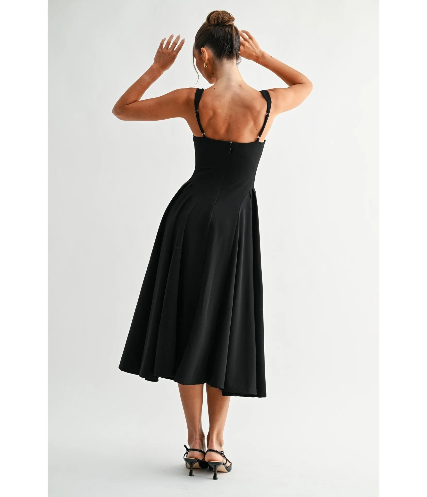 Black Lyra Muse Midi Dress sold by Unique Vintage product image thumbnail 2