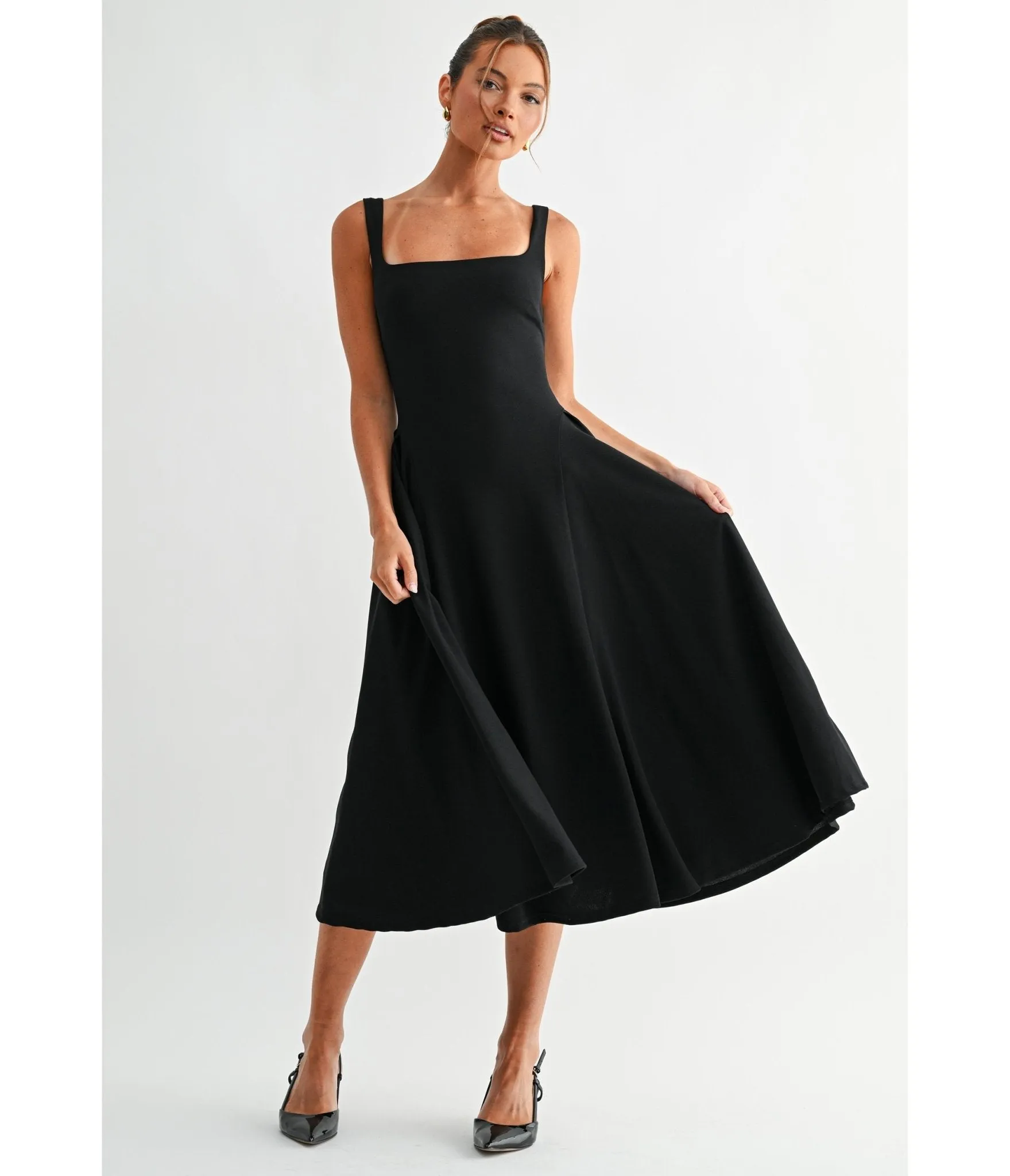 Black Lyra Muse Midi Dress sold by Unique Vintage product image thumbnail 5