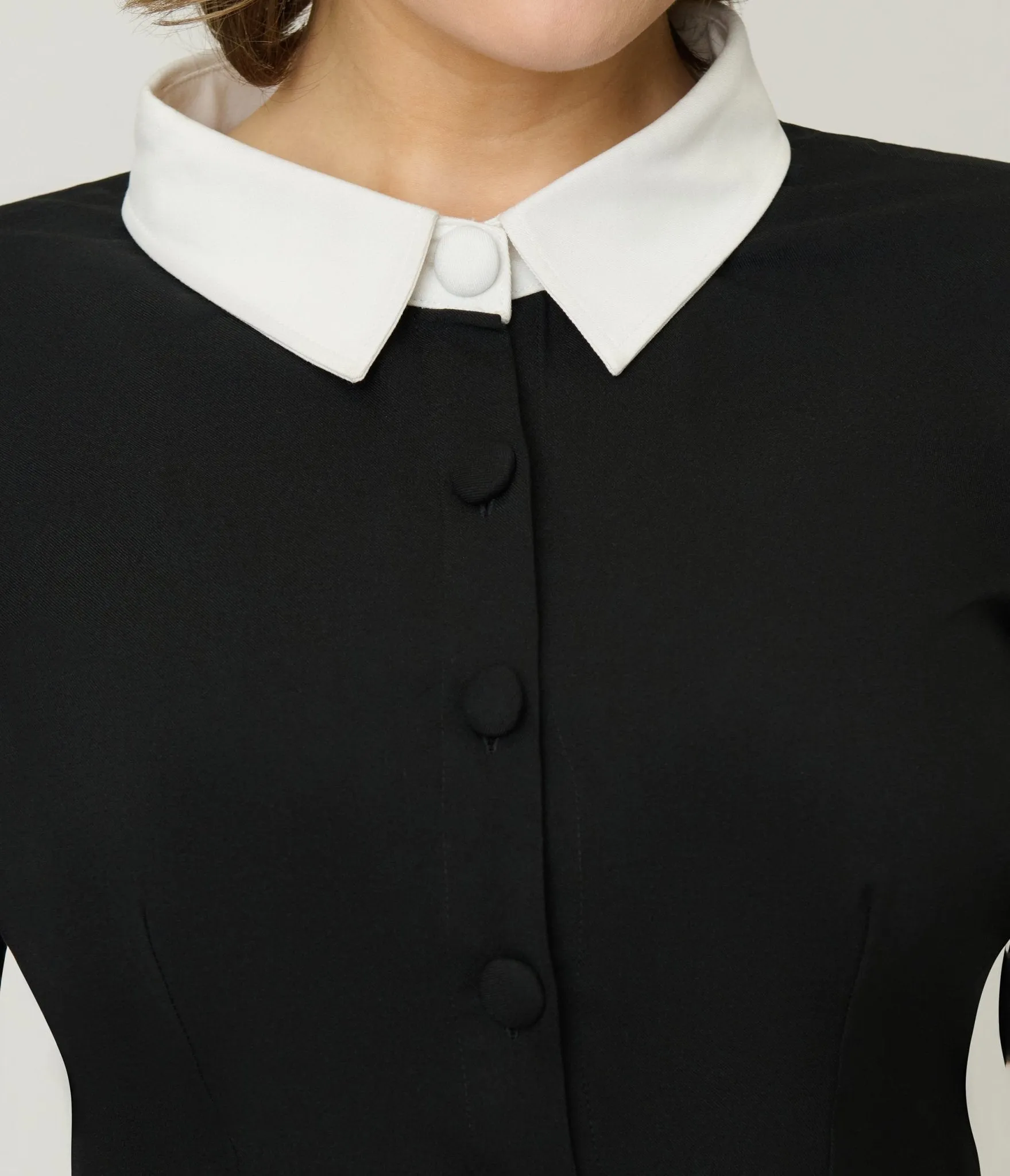 Heart My Closet 1950s Black & Red Bow Lindy Swing Dress sold by Unique Vintage product image thumbnail 5