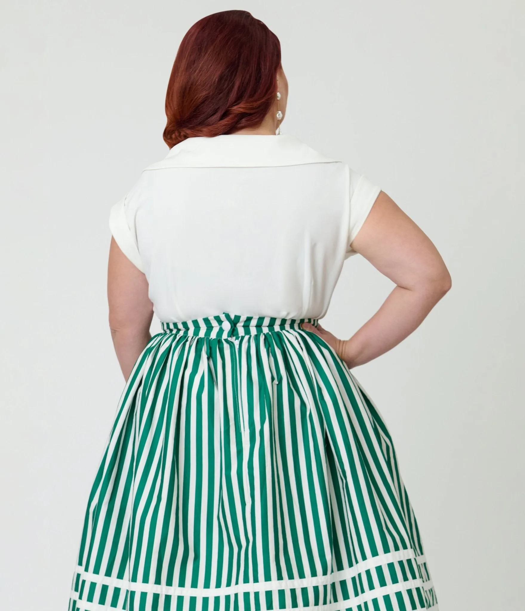 Unique Vintage Plus Size White Twill Sleeveless Blouse sold by Unique Vintage product image thumbnail 2