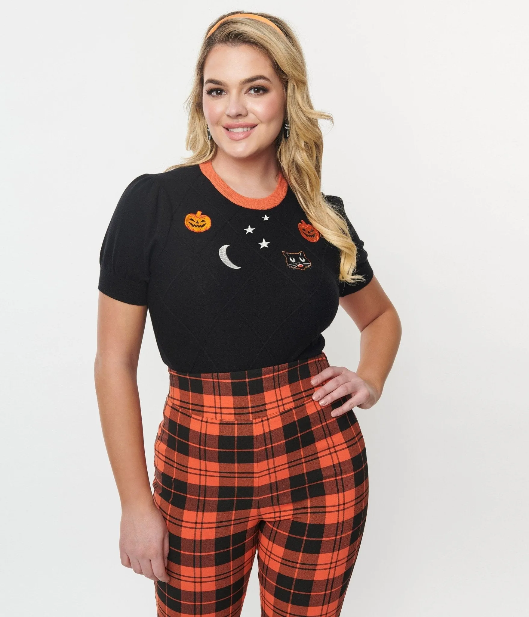 Unique Vintage Halloween Cable Embroidered Sweater sold by Unique Vintage product image thumbnail 4