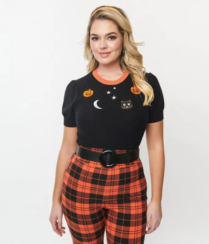 Unique Vintage Halloween Cable Embroidered Sweater sold by Unique Vintage