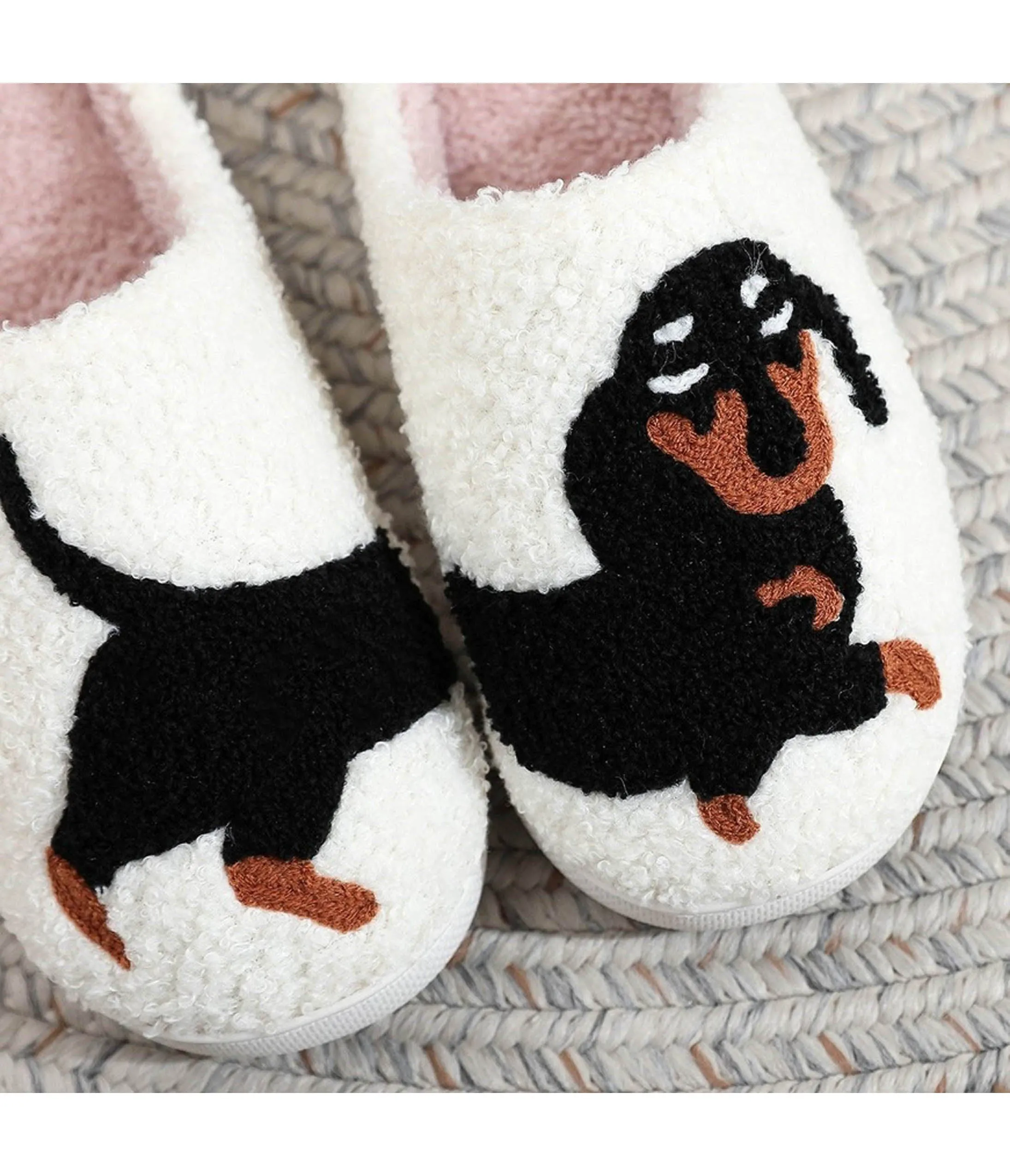 Dachshund Embroidered Cotton Slippers sold by Unique Vintage product image thumbnail 3