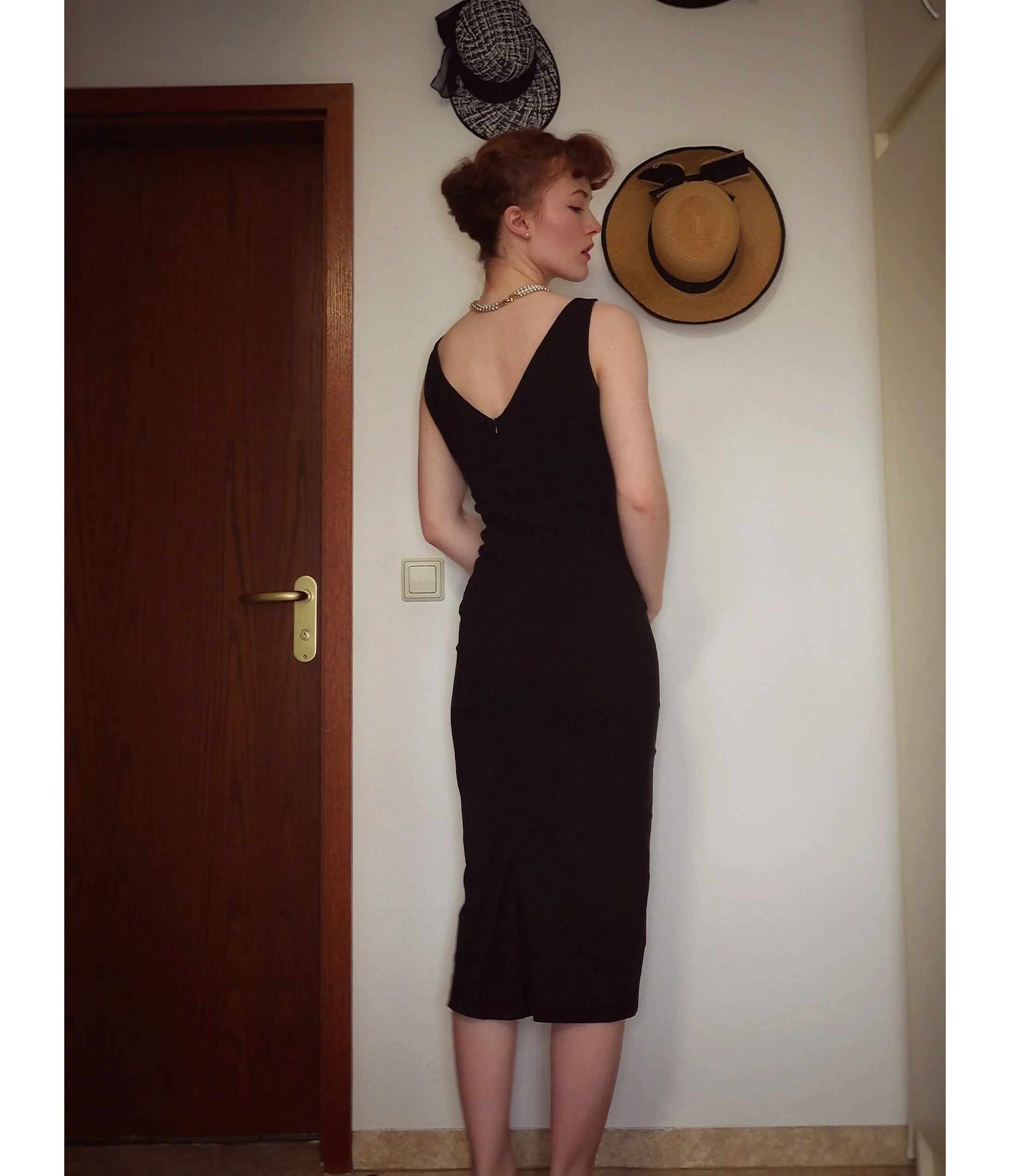 Pretty Retro Black Audrey Pencil Dress sold by Unique Vintage product image thumbnail 2