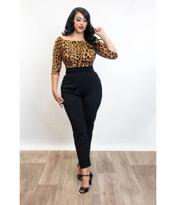 Plus Size Black Cigarette Pants sold by Unique Vintage