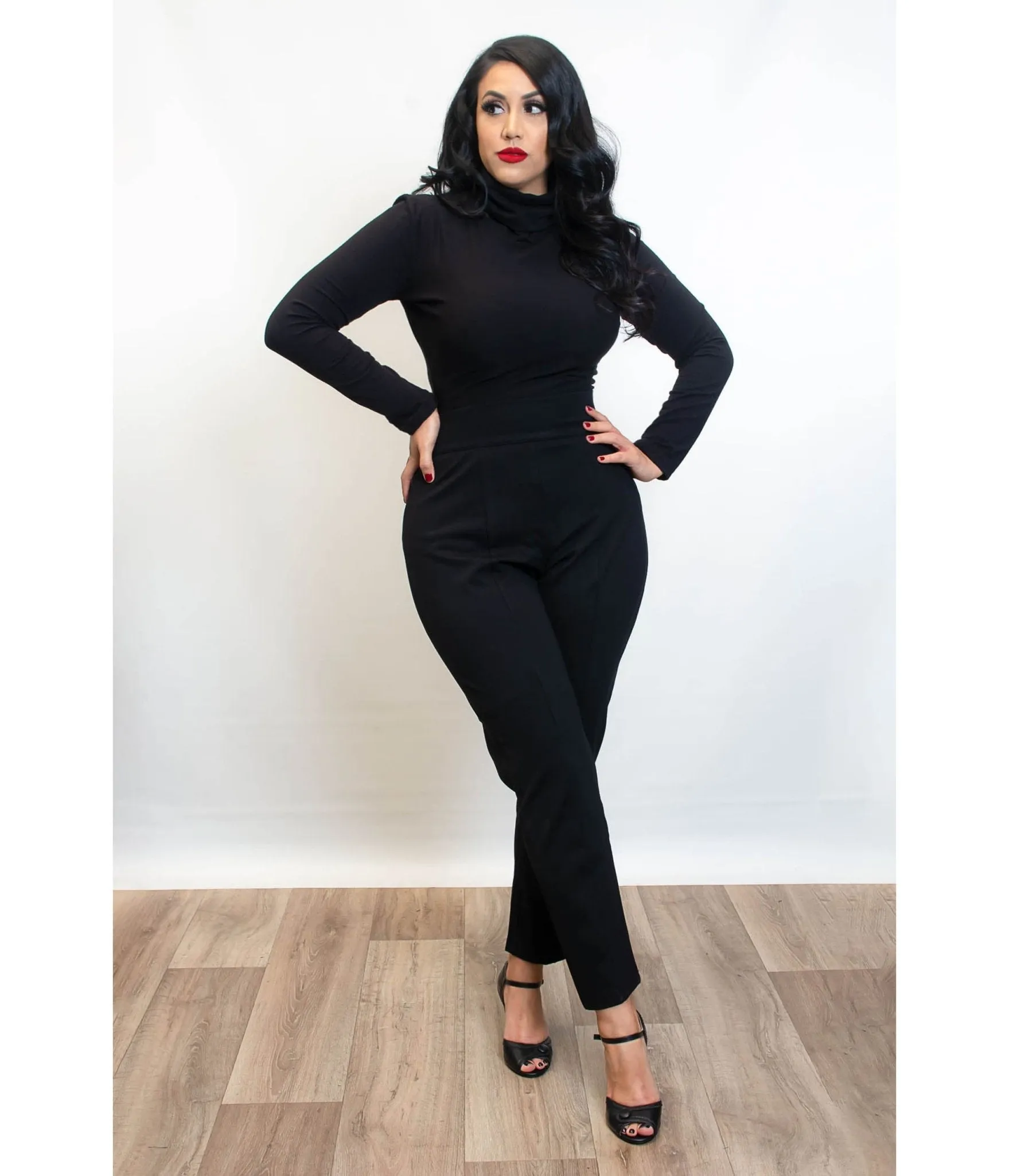 Plus Size Black Cigarette Pants sold by Unique Vintage product image thumbnail 2