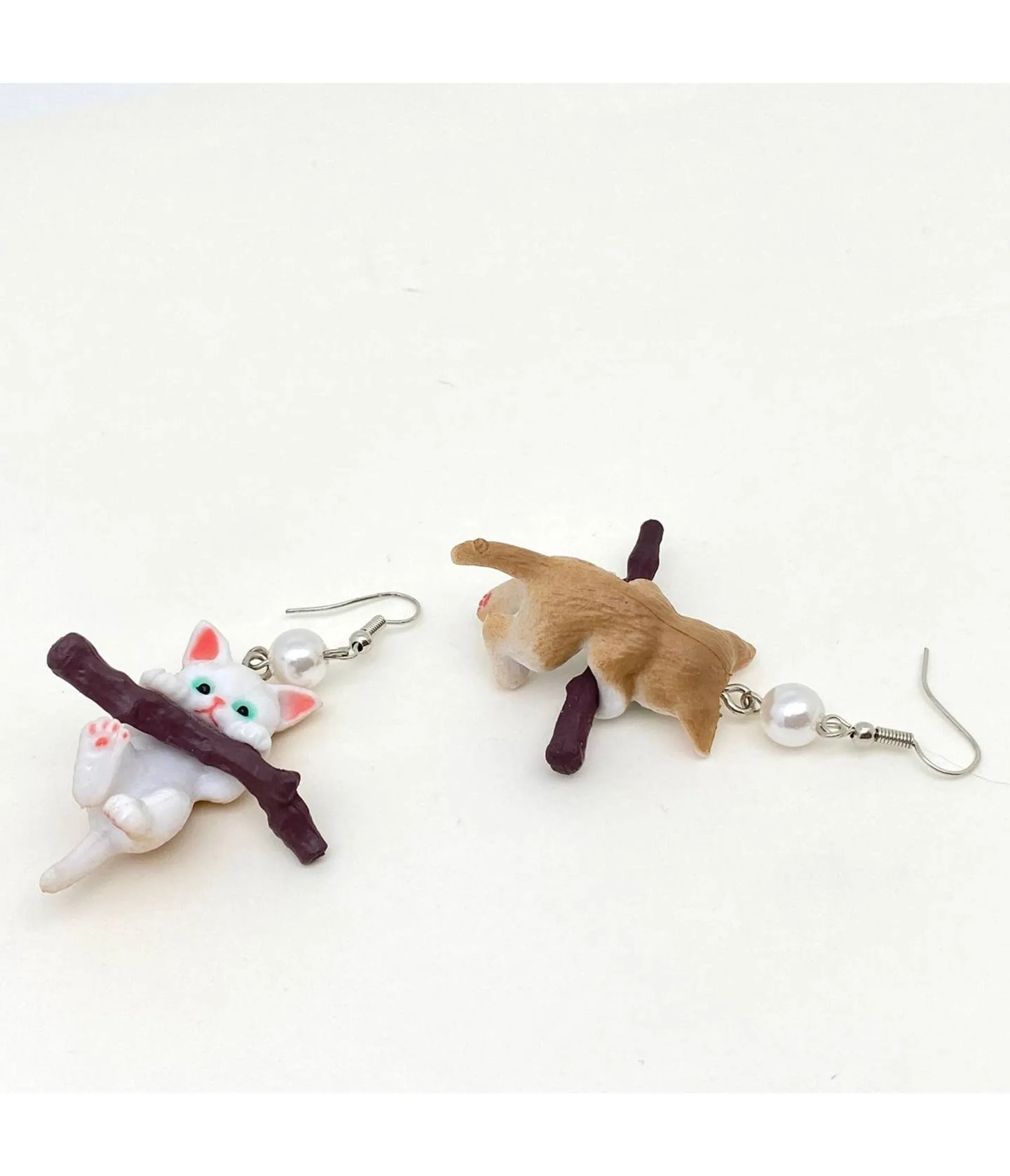 Dangling Cat Earrings sold by Unique Vintage product image thumbnail 2