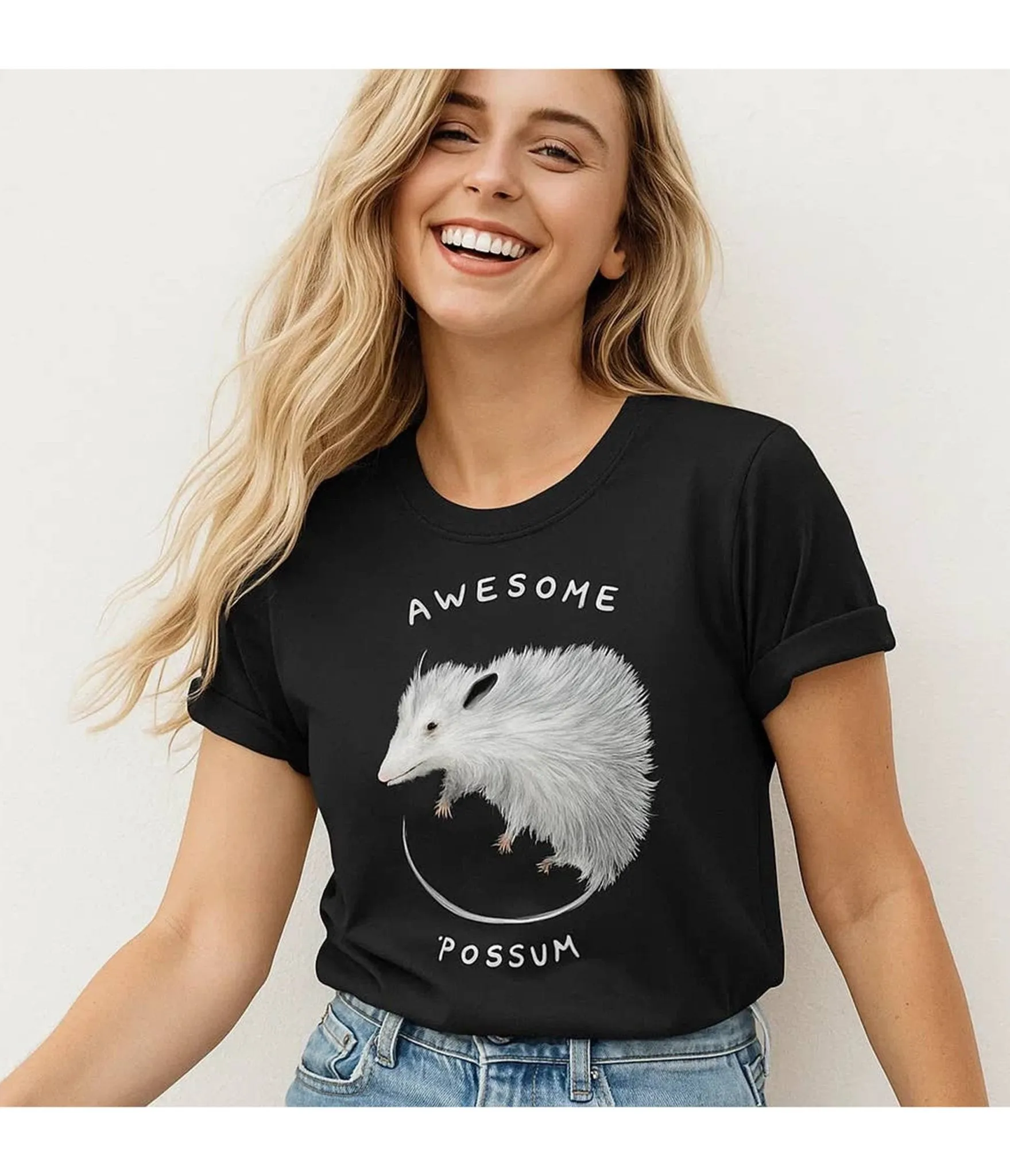 Awesome Possum Unisex Graphic Tee sold by Unique Vintage