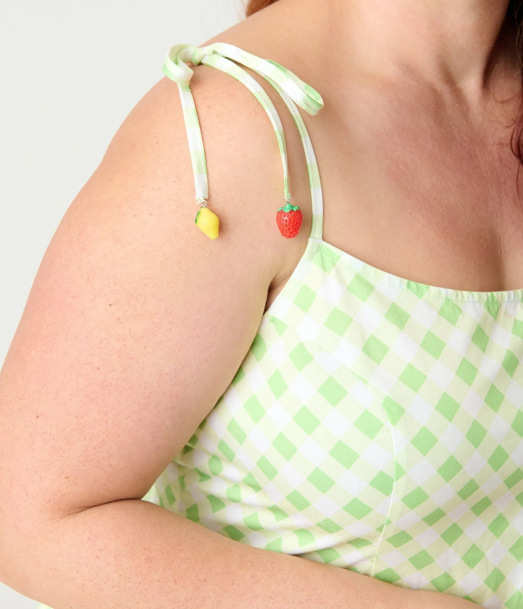 Disney Food Collection by Unique Vintage Plus Size Green Gingham Mickey Fruit Salad Swing Dress sold by Unique Vintage product image thumbnail 5
