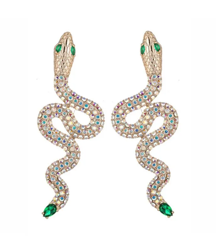 Snake Dangle Earrings sold by Unique Vintage