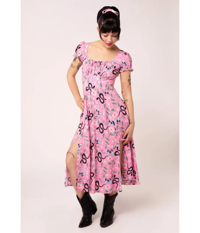 Hell Bunny Pink Ma Bohmeme Dress sold by Unique Vintage