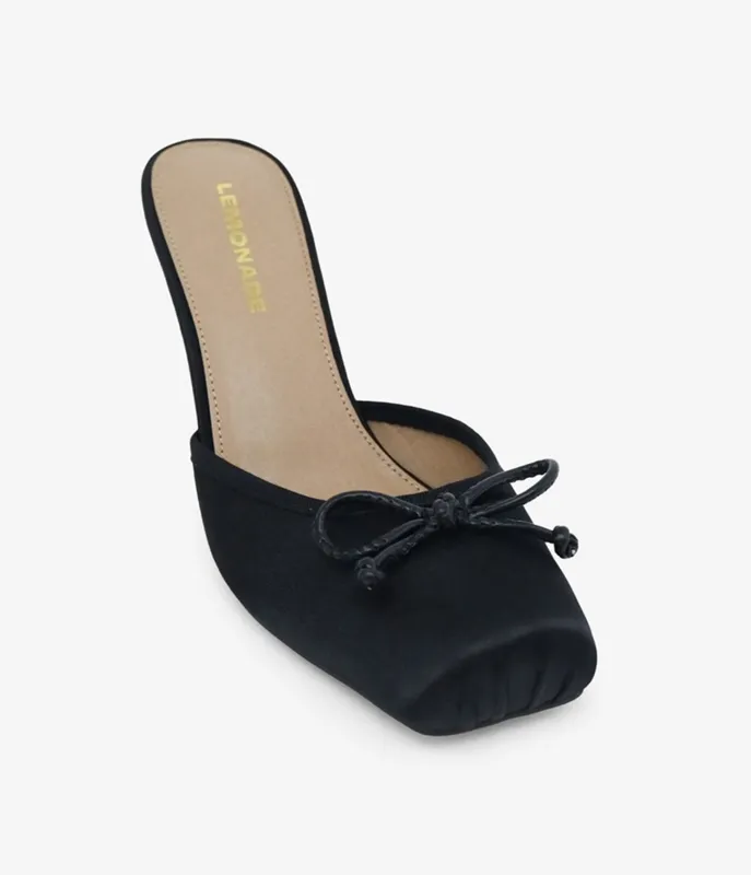 Black Ballerina Mule Heels sold by Unique Vintage