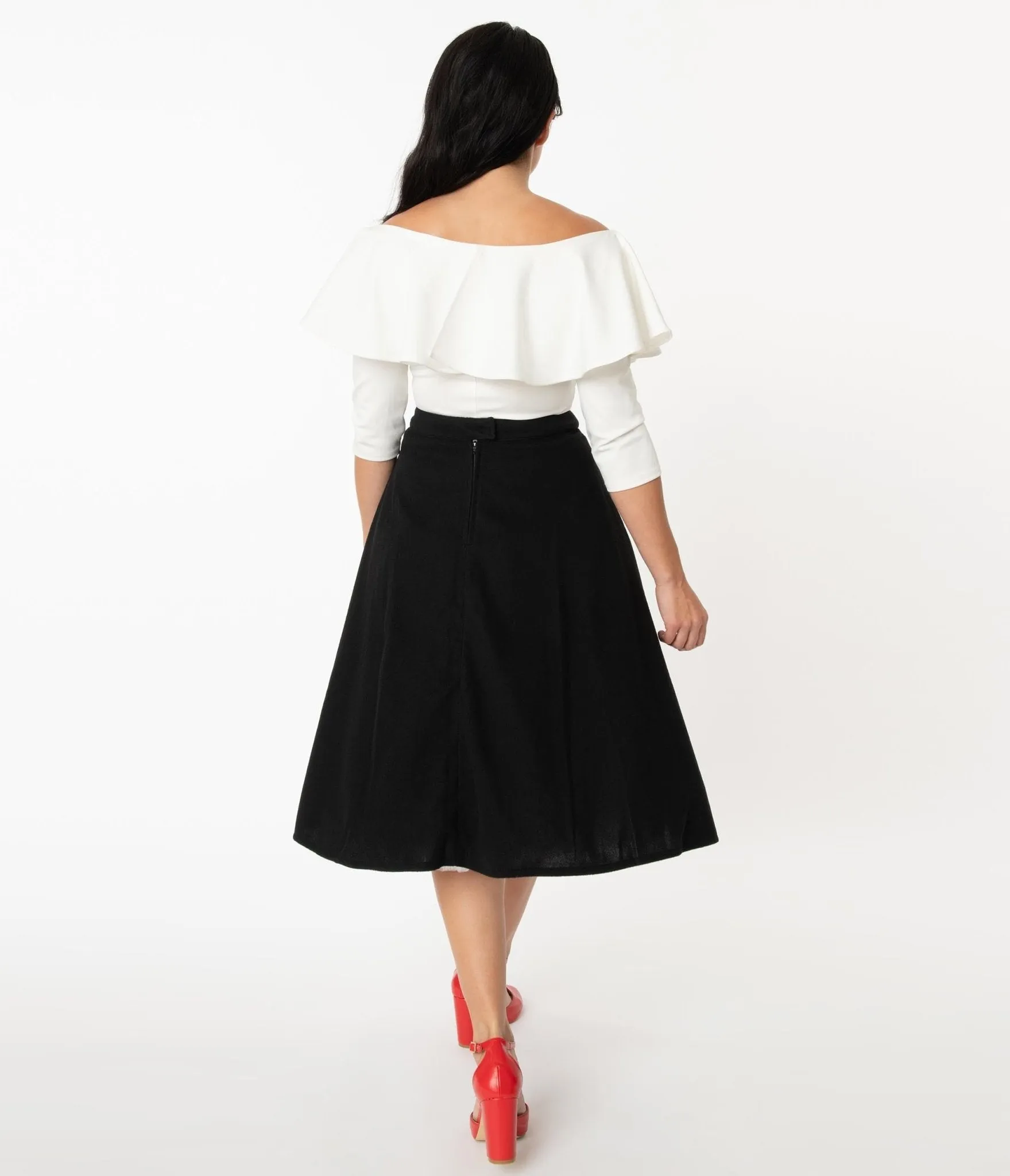 Unique Vintage Red Nose Reindeer Soda Shop Swing Skirt sold by Unique Vintage product image thumbnail 3