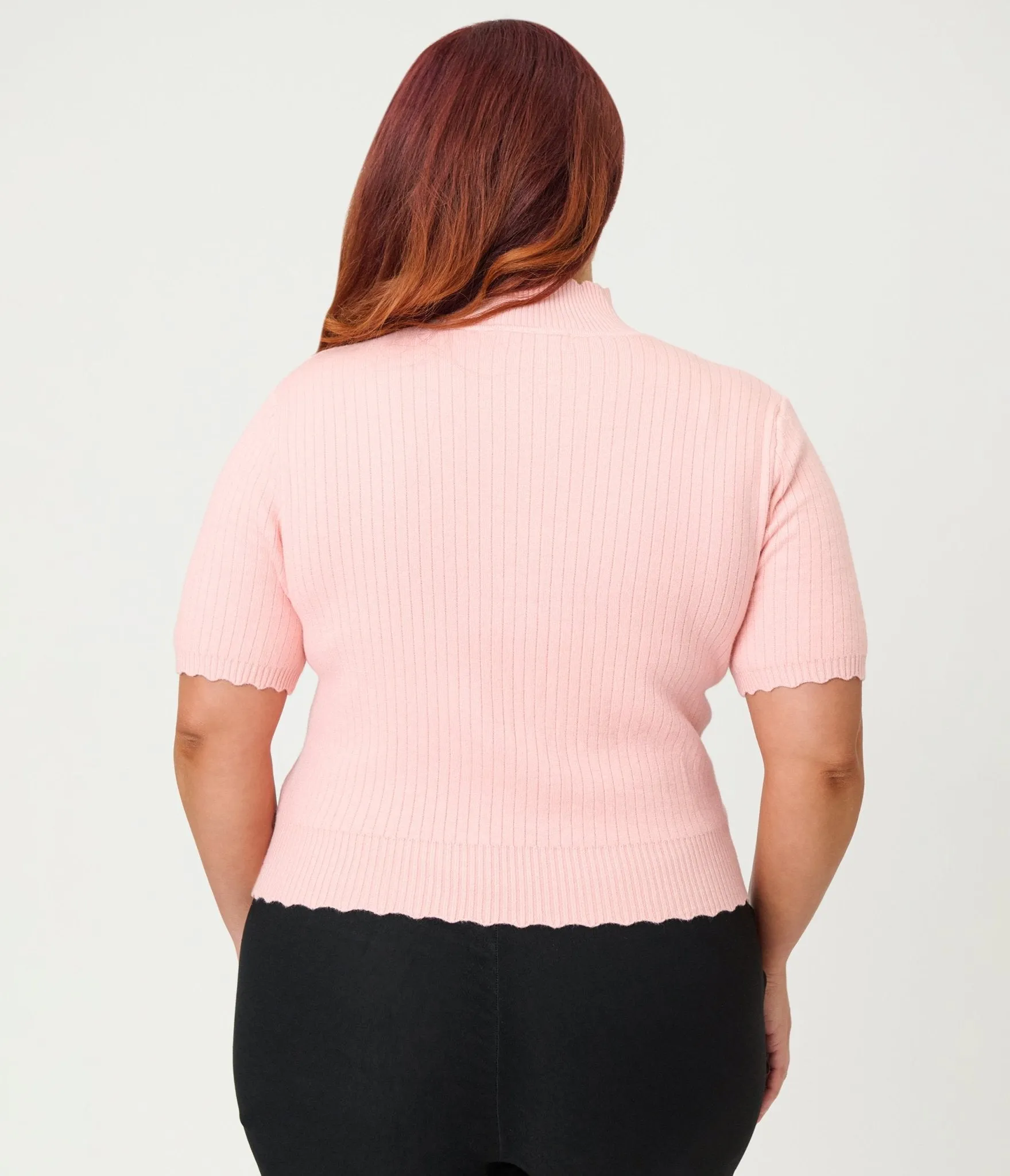 Royal Monk Plus Size Blush Pink Sweet Jane Sweater sold by Unique Vintage product image thumbnail 2