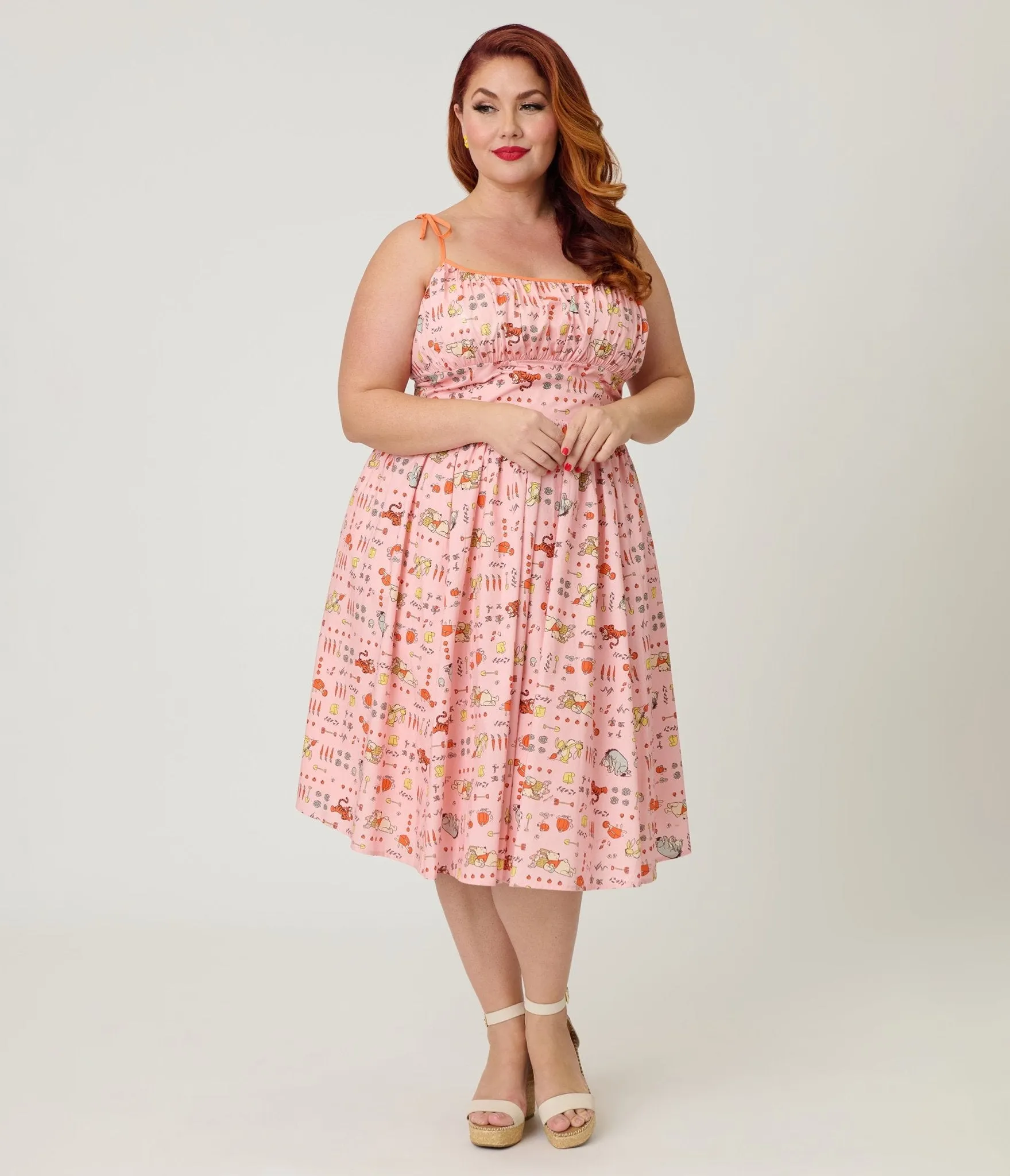 Disney Winnie the Pooh x Unique Vintage Plus Size Pooh Farm Cotton Swing Dress sold by Unique Vintage product image thumbnail 3