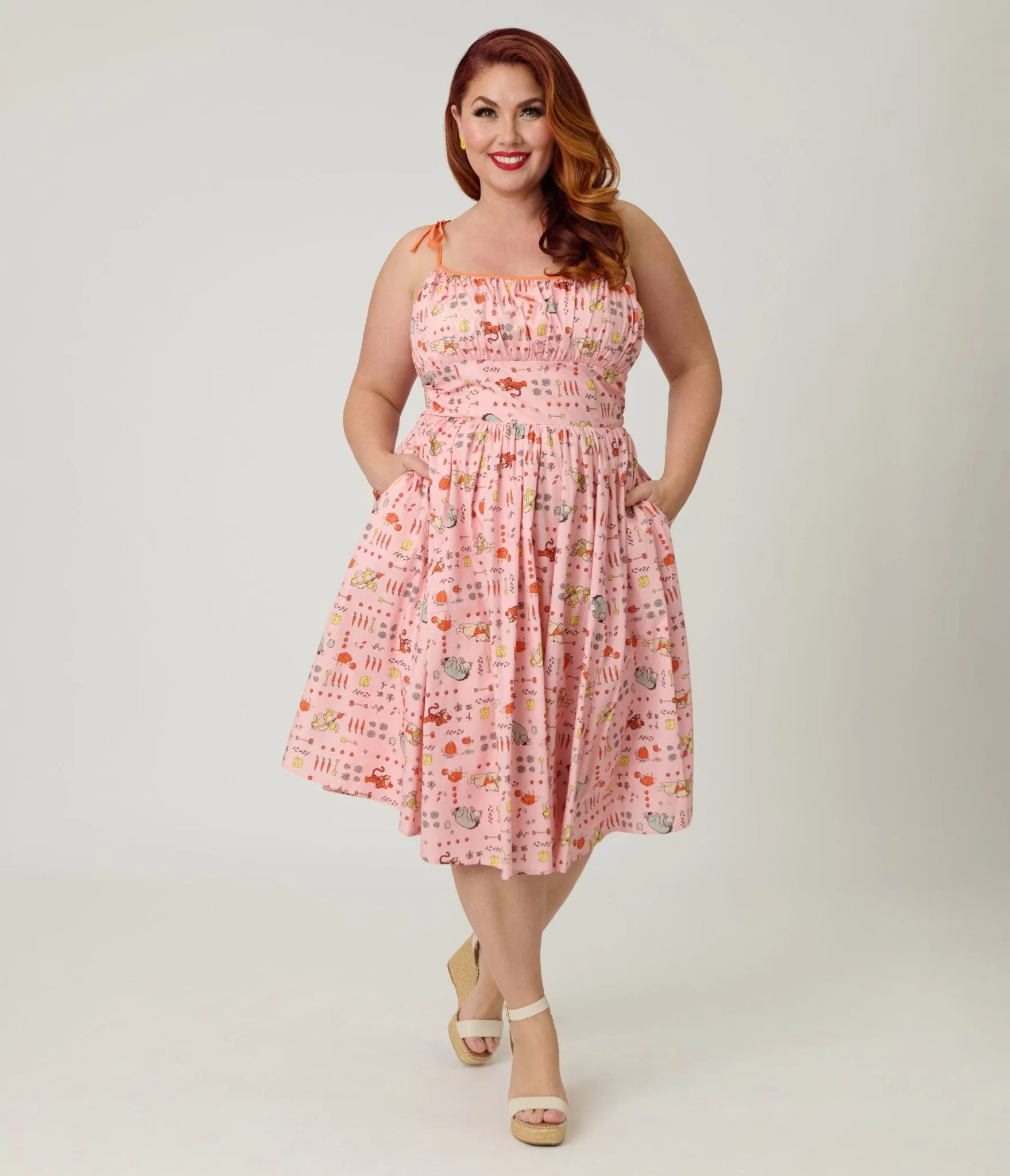 Disney Winnie the Pooh x Unique Vintage Plus Size Pooh Farm Cotton Swing Dress sold by Unique Vintage product image thumbnail 4