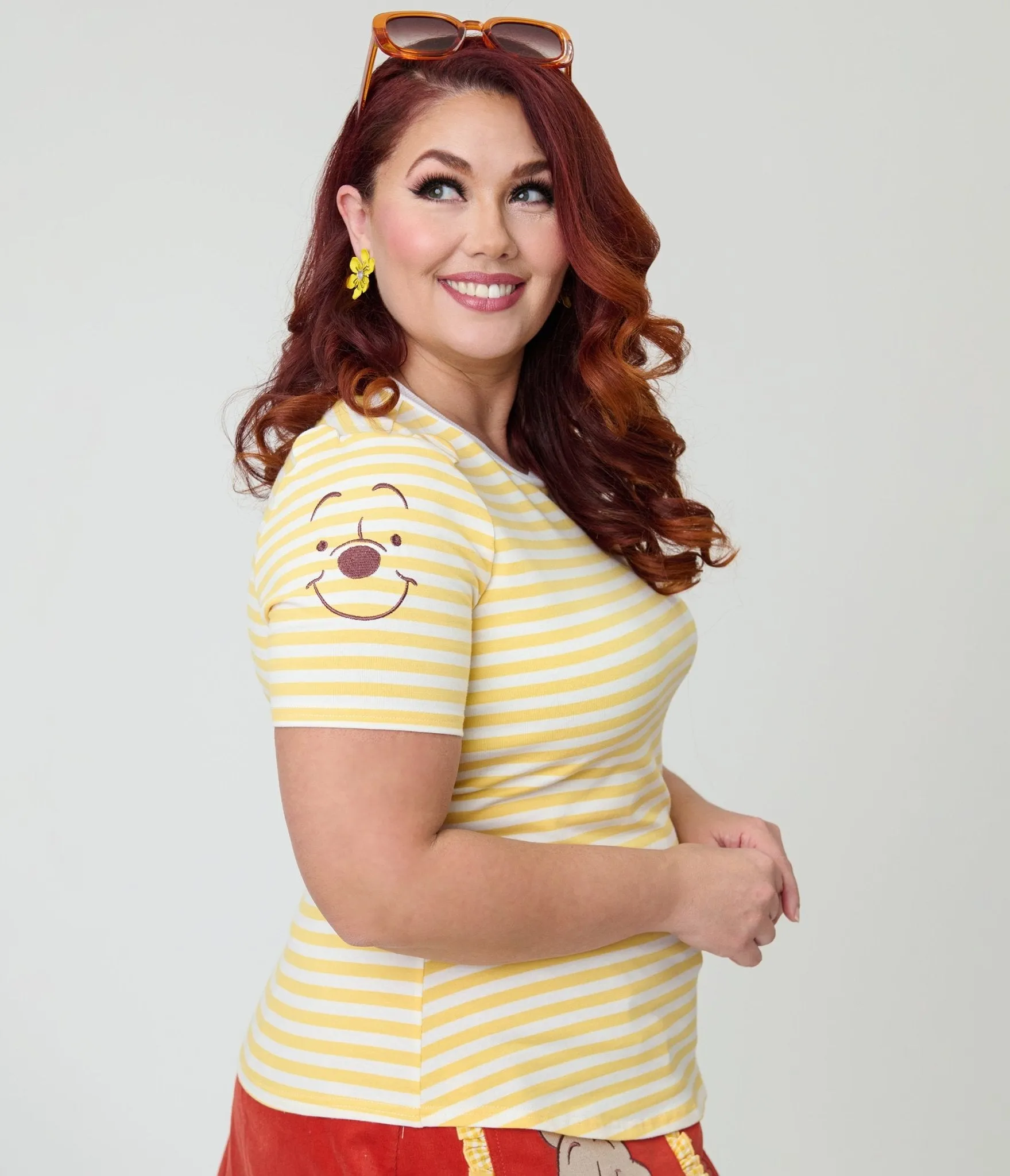 Disney Winnie the Pooh Collection by Unique Vintage Plus Size Yellow Stripe Back to Basics Top sold by Unique Vintage product image thumbnail 4