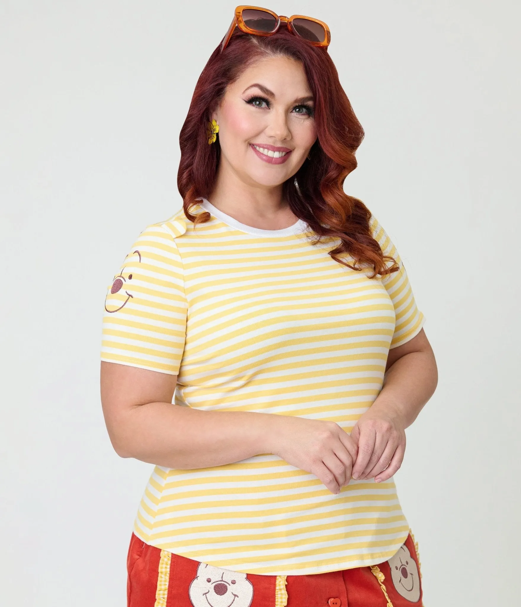 Disney Winnie the Pooh Collection by Unique Vintage Plus Size Yellow Stripe Back to Basics Top sold by Unique Vintage product image thumbnail 3