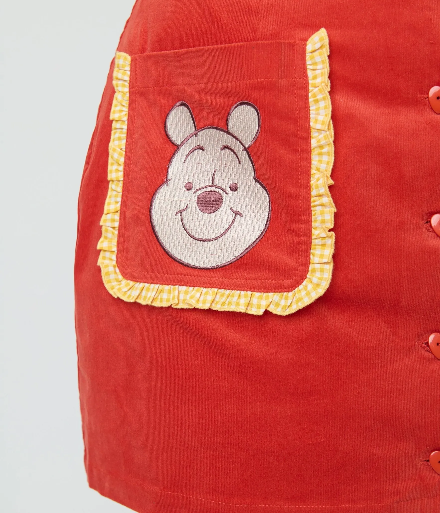 Disney Winnie the Pooh Collection by Smak Parlour Plus Size Red Embroidered Pocket Mini Skirt sold by Unique Vintage product image thumbnail 5