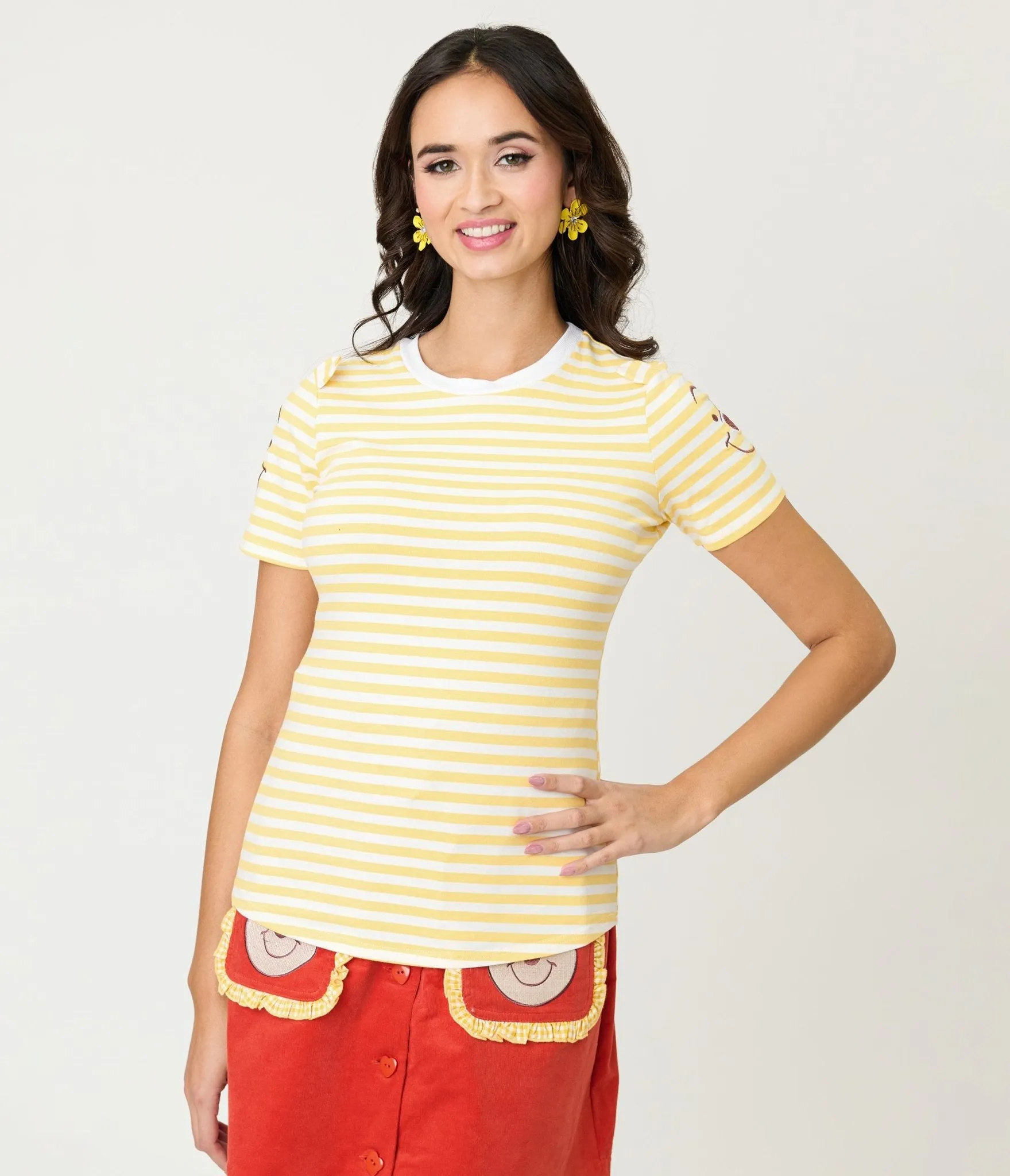 Disney Winnie the Pooh Collection by Unique Vintage Yellow Stripe Back to Basics Top sold by Unique Vintage product image thumbnail 3