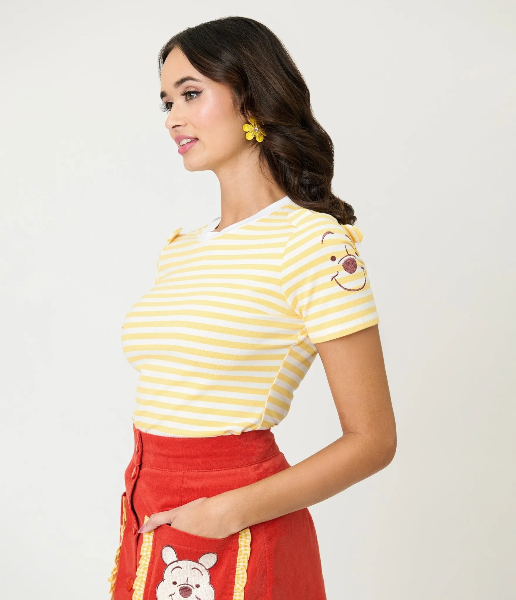 Disney Winnie the Pooh Collection by Unique Vintage Yellow Stripe Back to Basics Top sold by Unique Vintage product image thumbnail 5