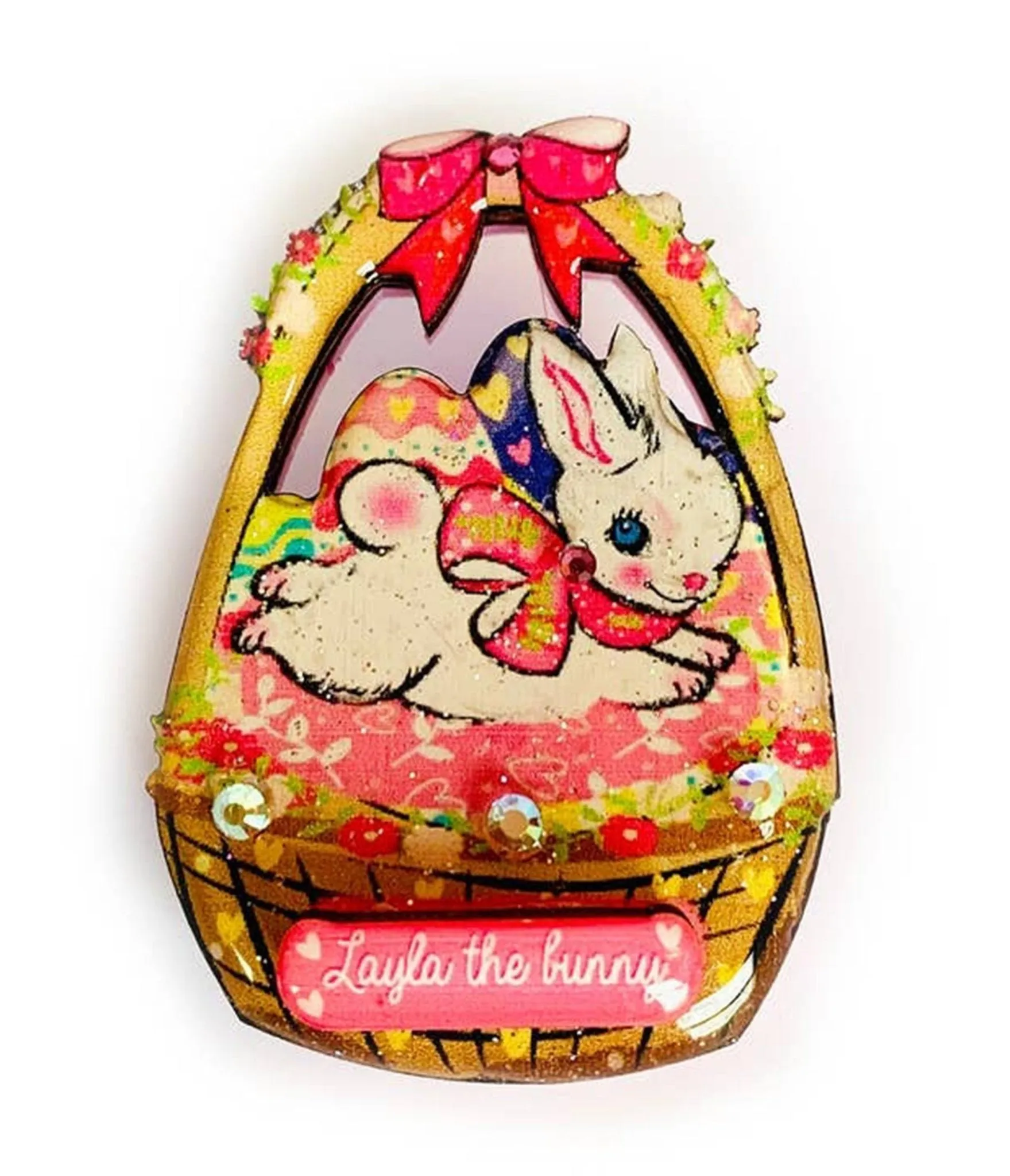 Easter Basket Brooch sold by Unique Vintage product image thumbnail 3