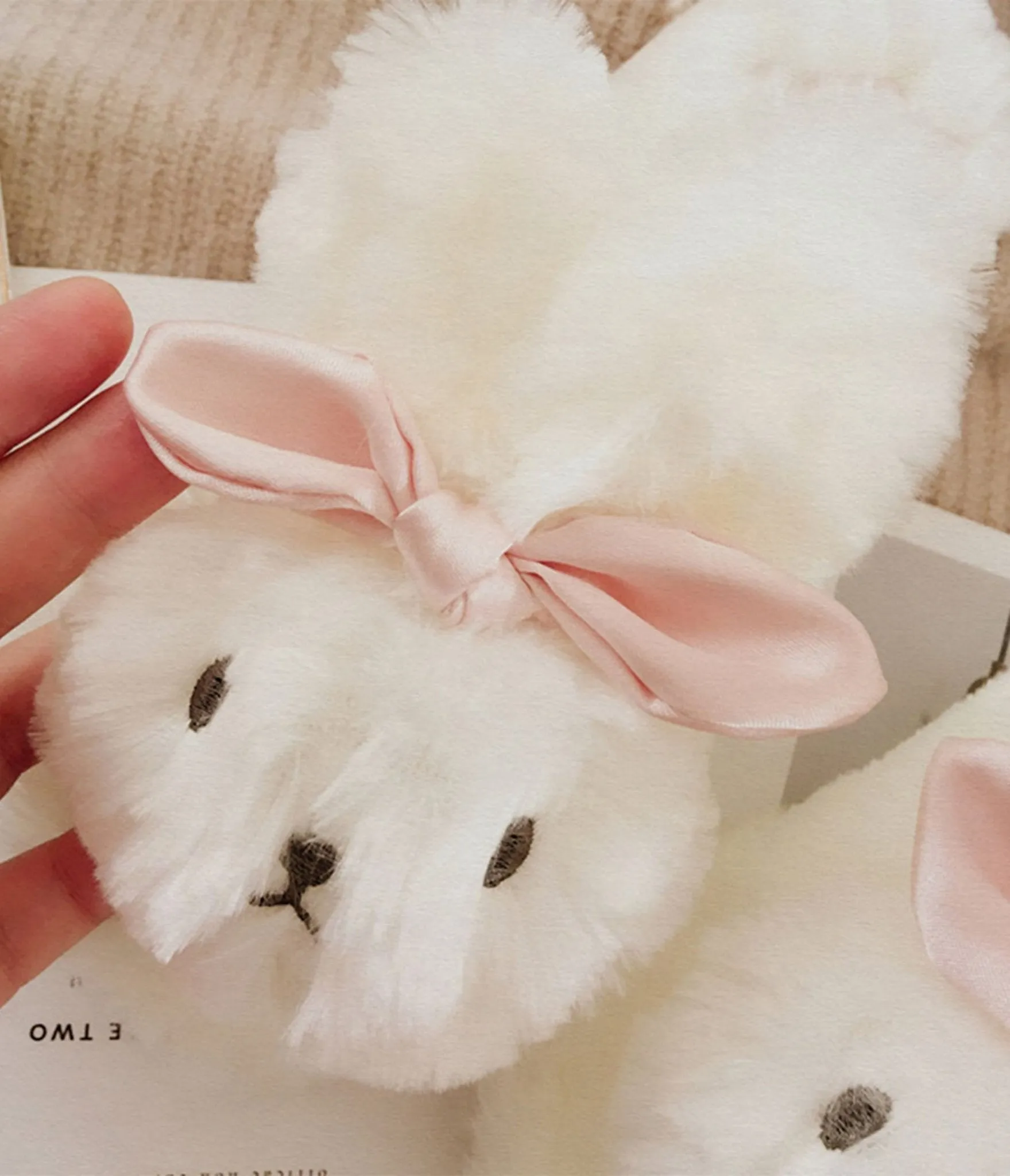 White Rabbit Cotton Slippers sold by Unique Vintage product image thumbnail 3
