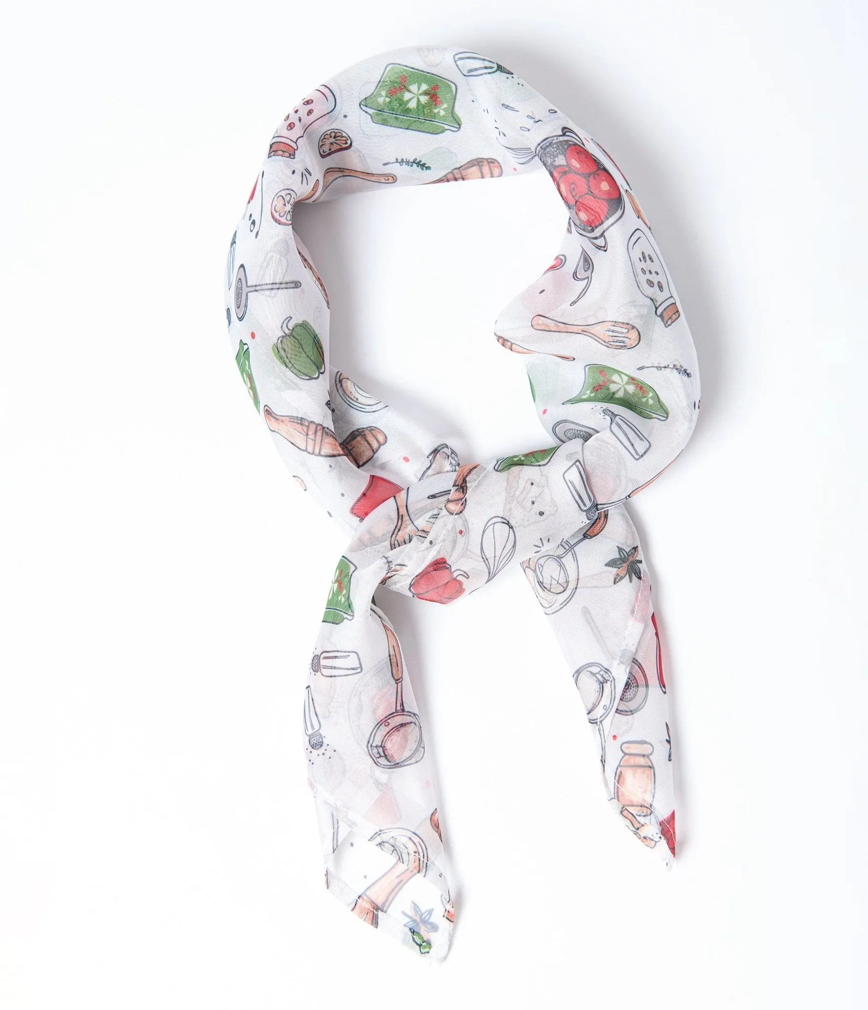 Unique Vintage Retro Kitchen Print Hair Scarf sold by Unique Vintage product image thumbnail 3