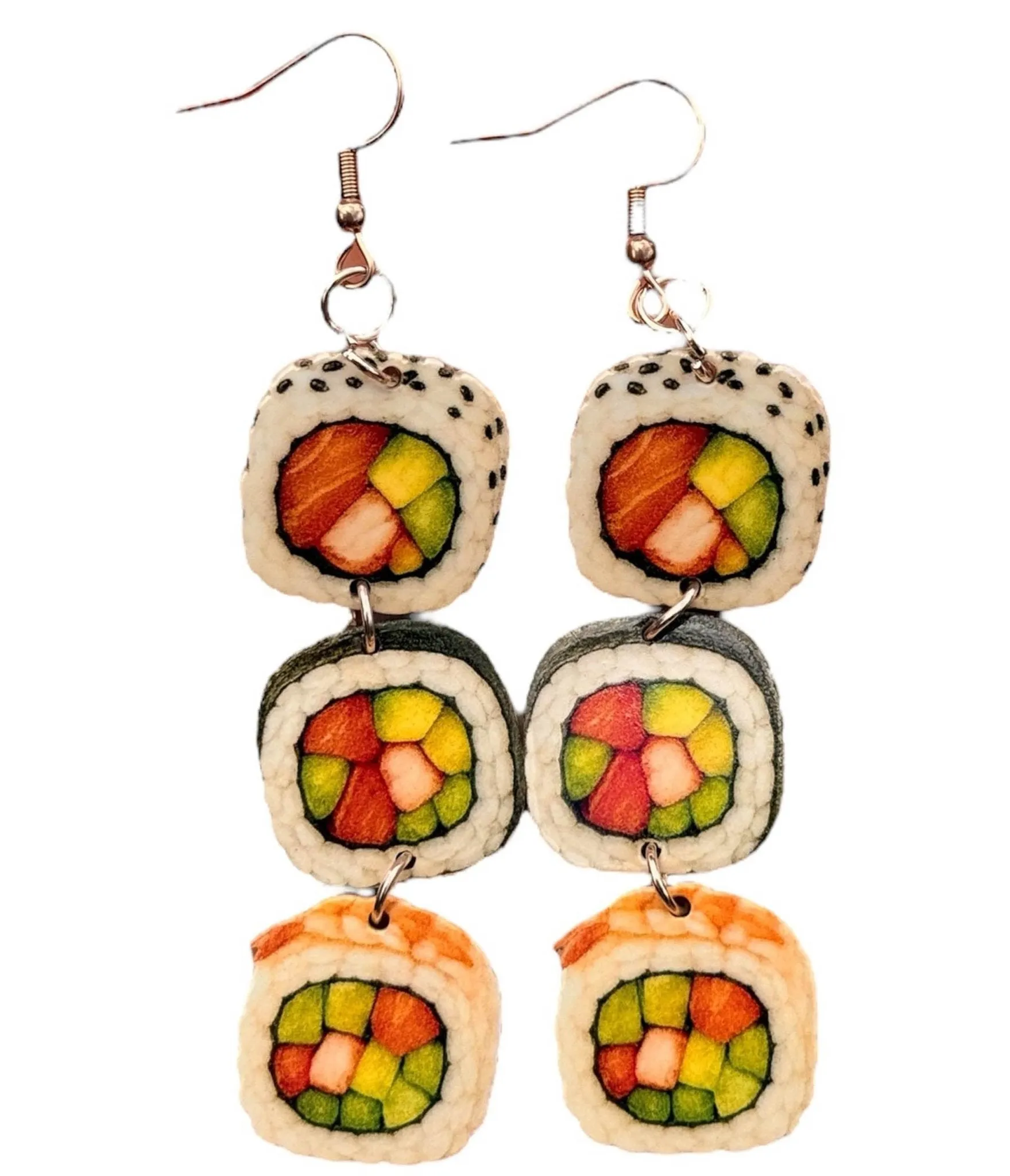 Sushi Roll Earrings sold by Unique Vintage