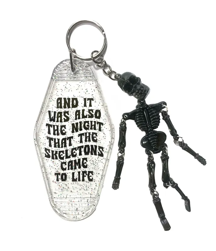 Night That The Skeletons Came To Life Keychain sold by Unique Vintage