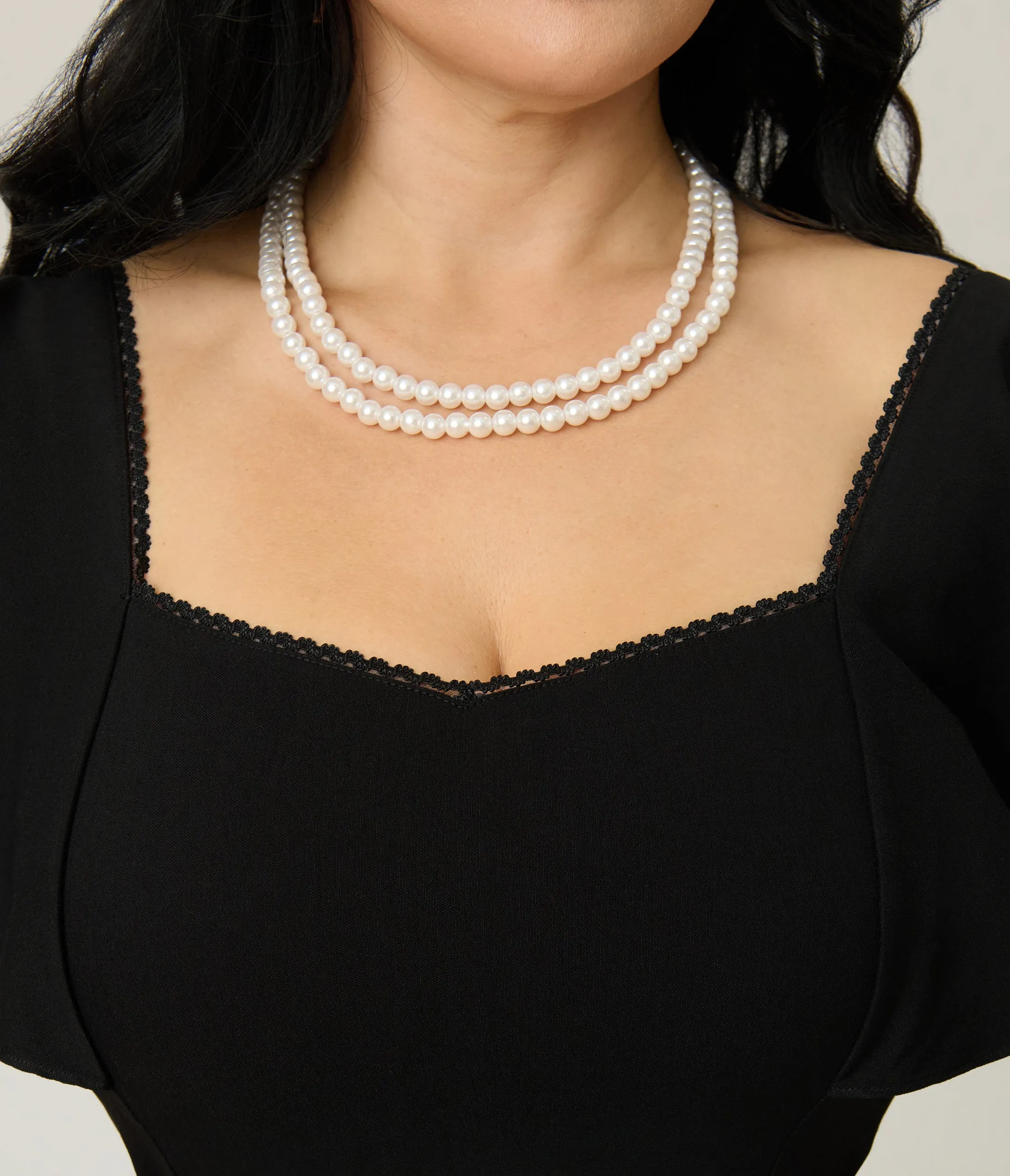 Unique Vintage Black Flutter Sleeve Swing Dress sold by Unique Vintage product image thumbnail 5