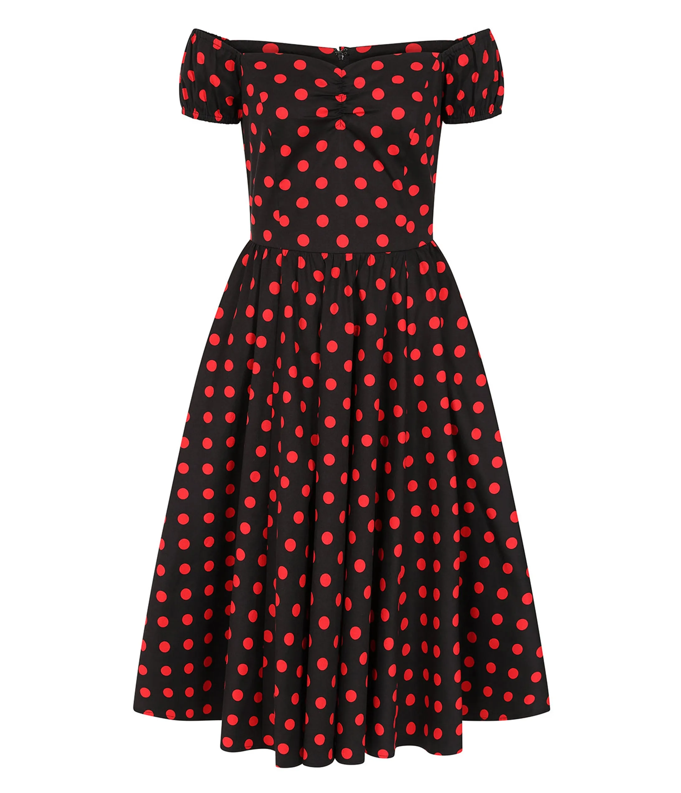 Banned Black & Red Polka Dot Marilyn Swing Dress sold by Unique Vintage product image thumbnail 4