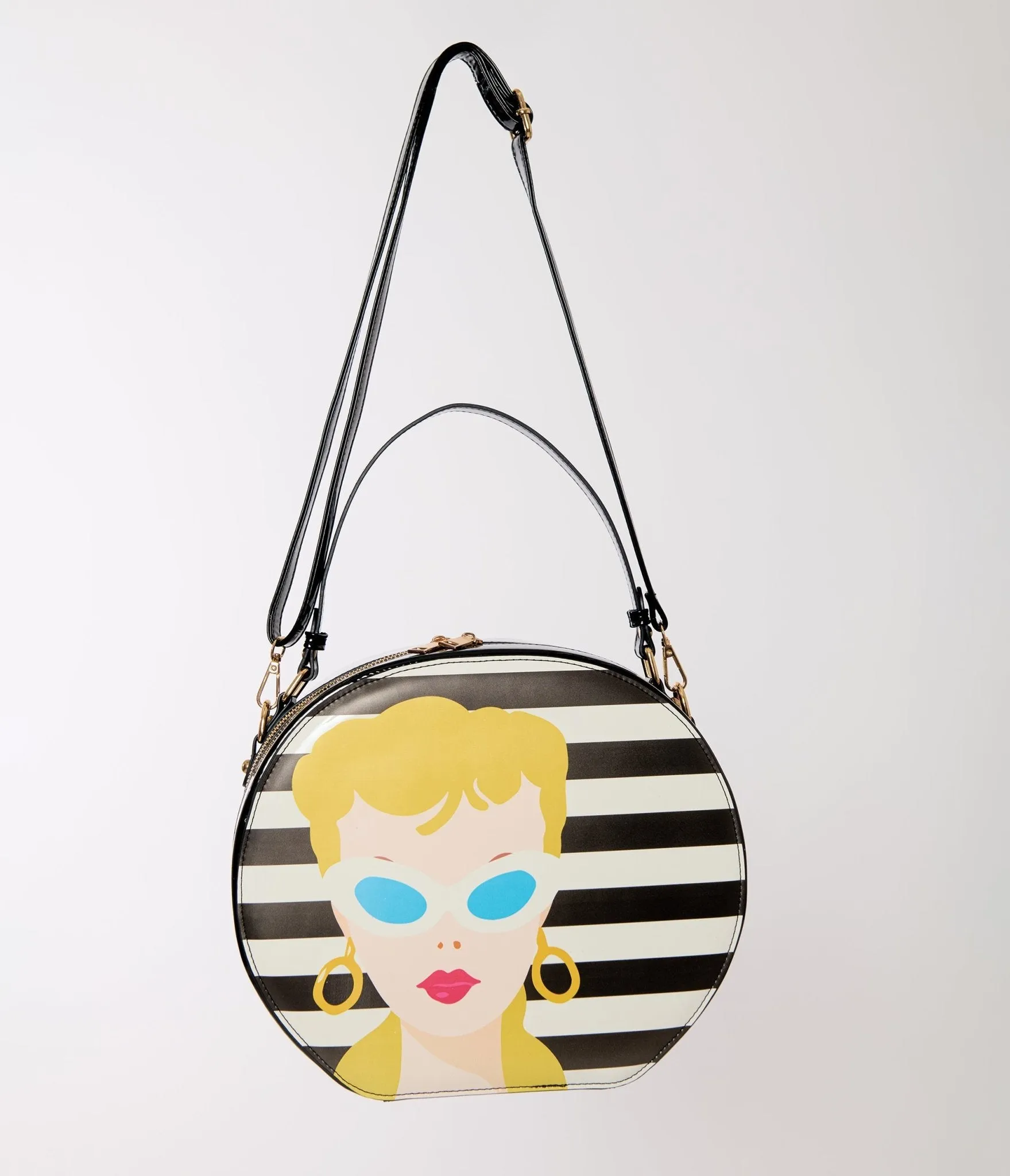 Barbie™ x Unique Vintage Classic Barbie Icon Leatherette Circle Bag sold by Unique Vintage product image thumbnail 3