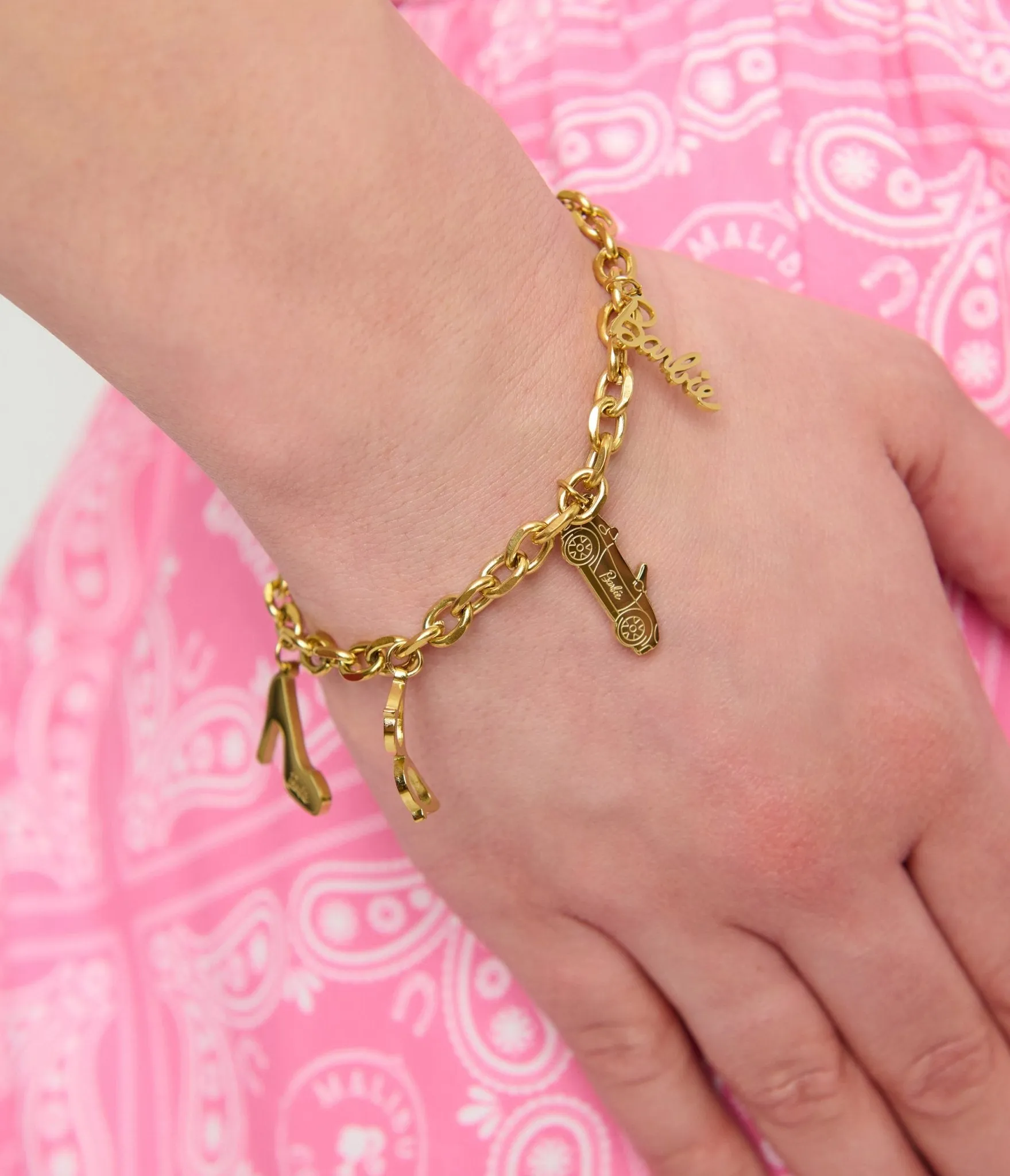 Barbie™ x Unique Vintage Gold Charm Bracelet sold by Unique Vintage product image thumbnail 2