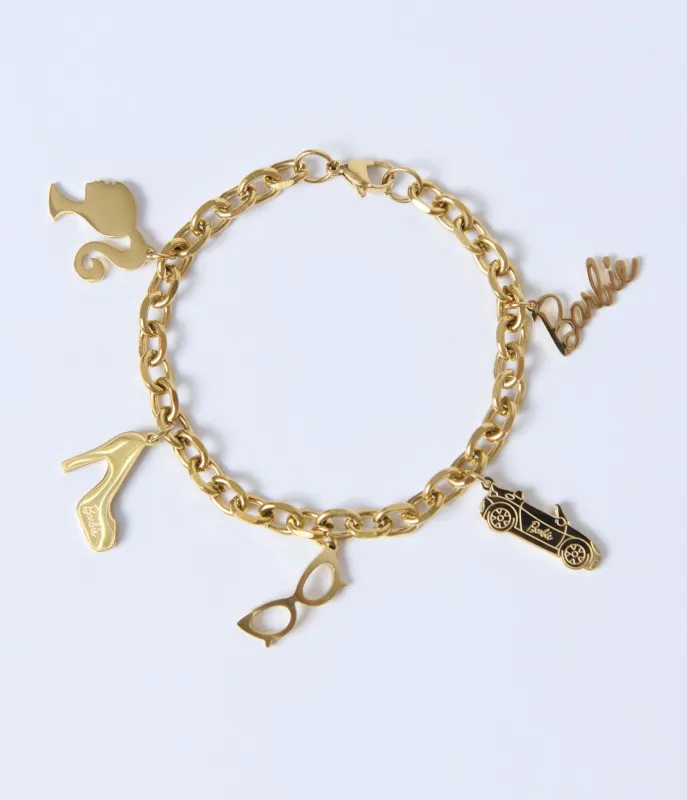 Barbie™ x Unique Vintage Gold Charm Bracelet made by Unique Vintage