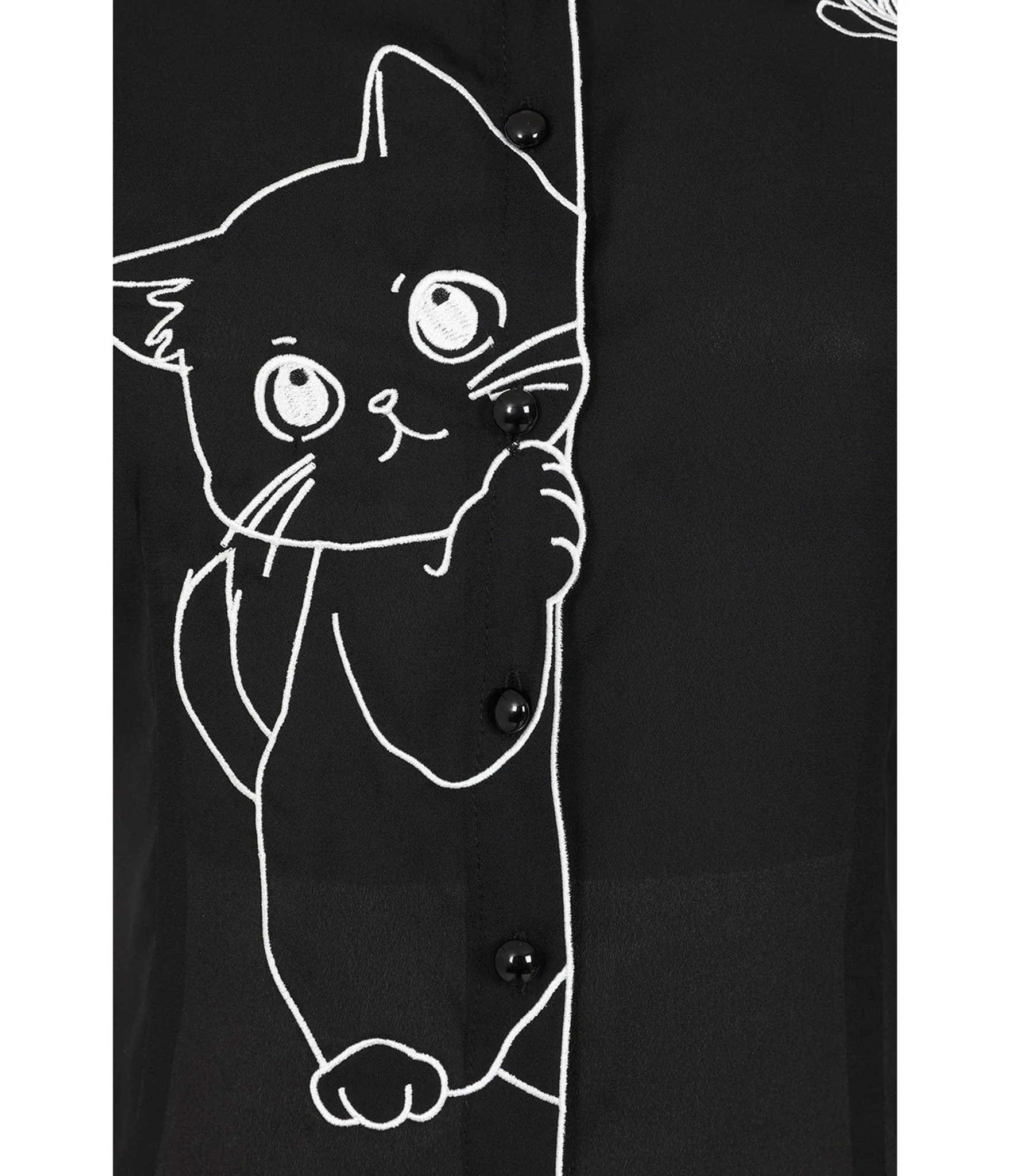 Banned Black & White Cat Sophie Blouse sold by Unique Vintage product image thumbnail 4